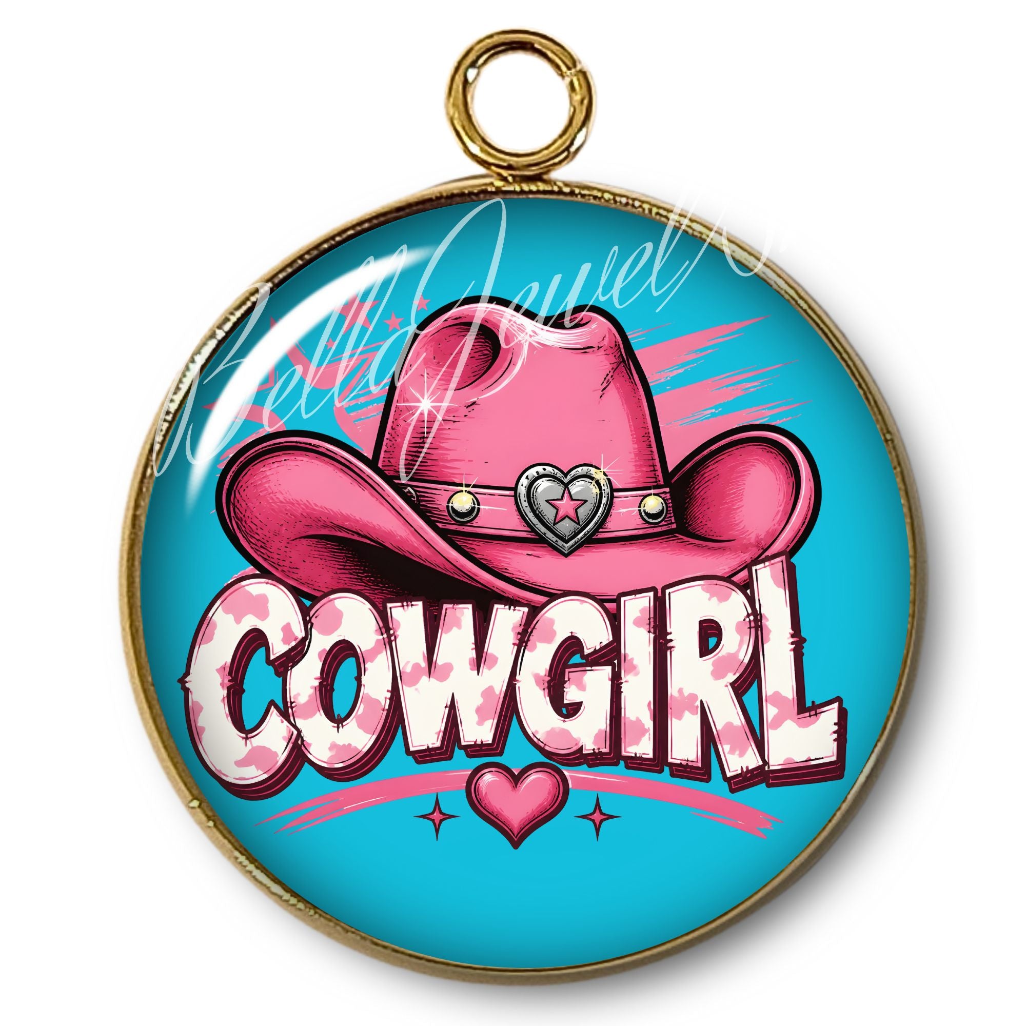 ARTSHOP Intemporel 102 pendentif Cowgirl plaqué or x1