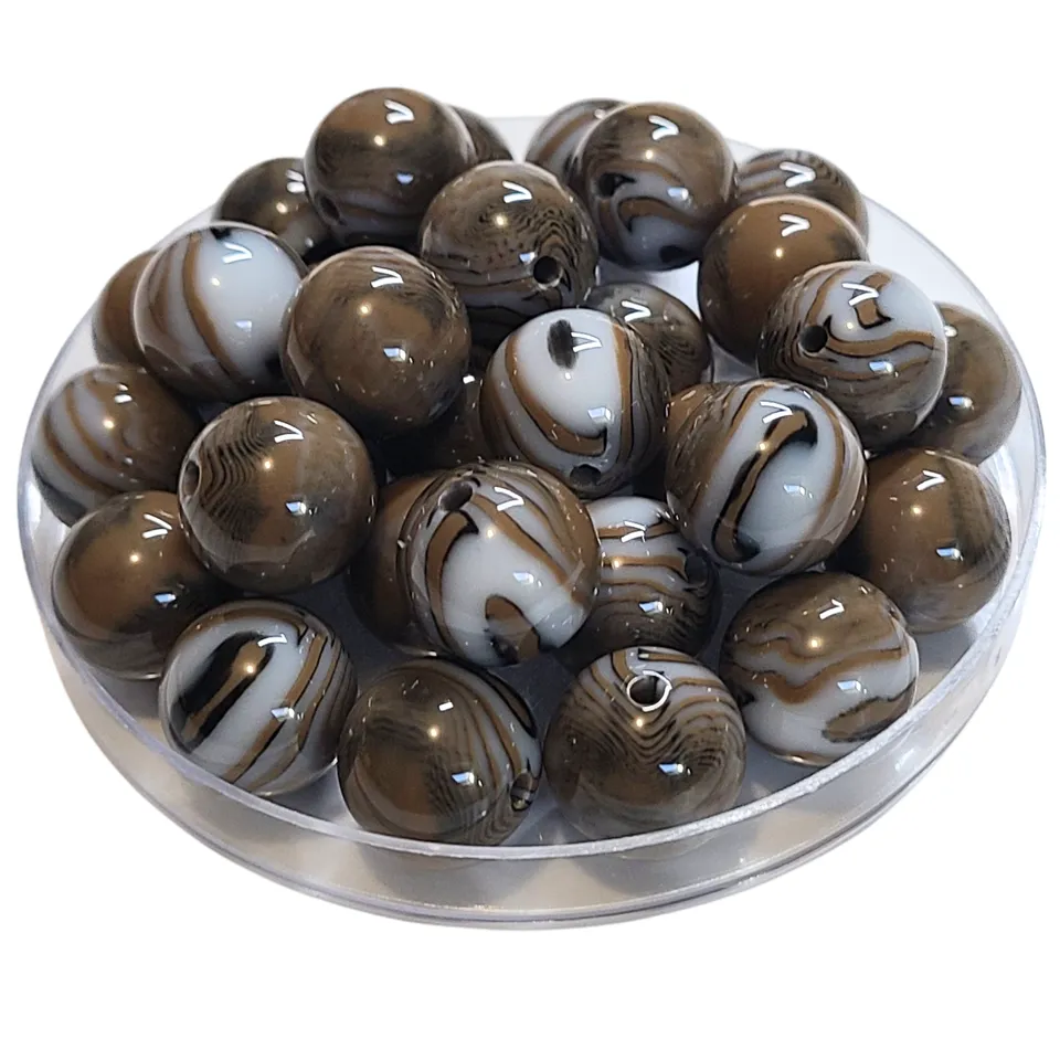 ARTSHOP Boules 16MM 344 Swirl 3 chocolats perle x1
