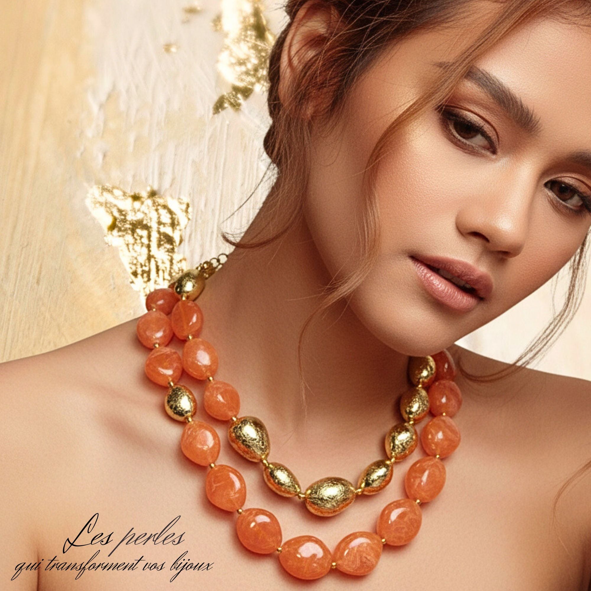 ARTSHOP Galets Tika 5 galet mandarine marbré 30MM x1