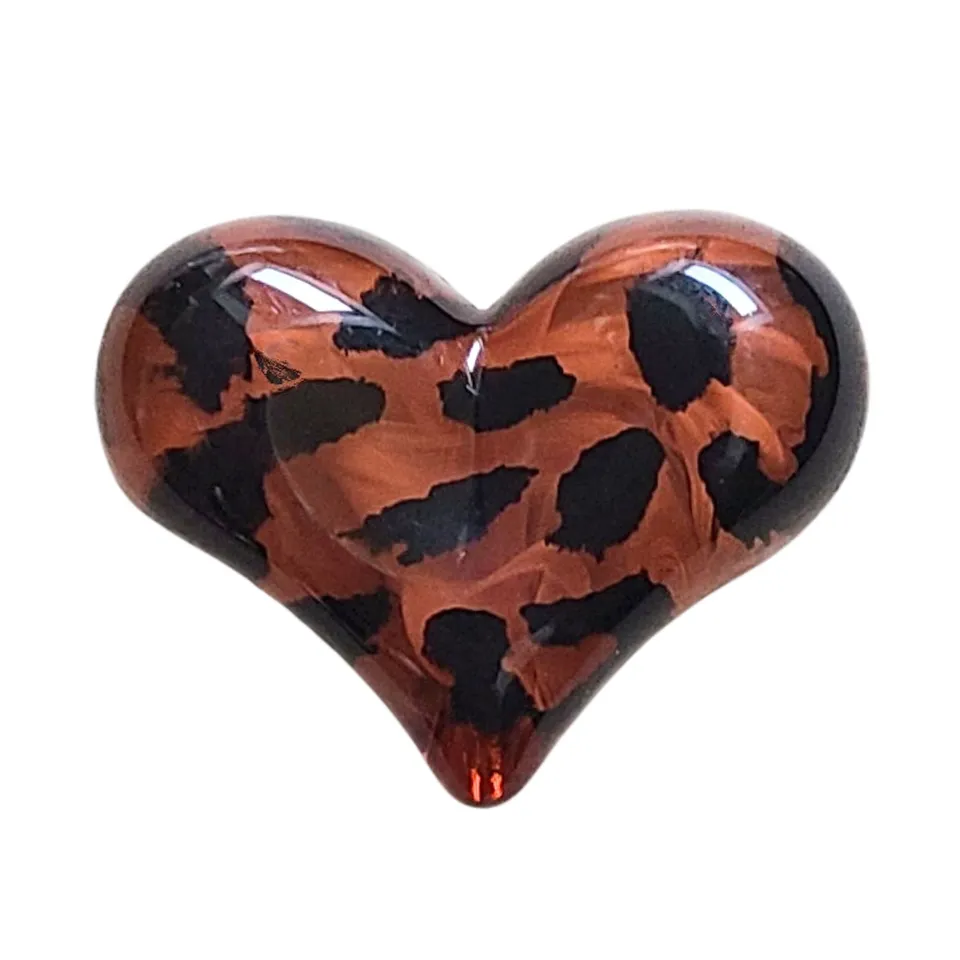 ARTSHOP HeartLine perle cœur léopard fauve x1