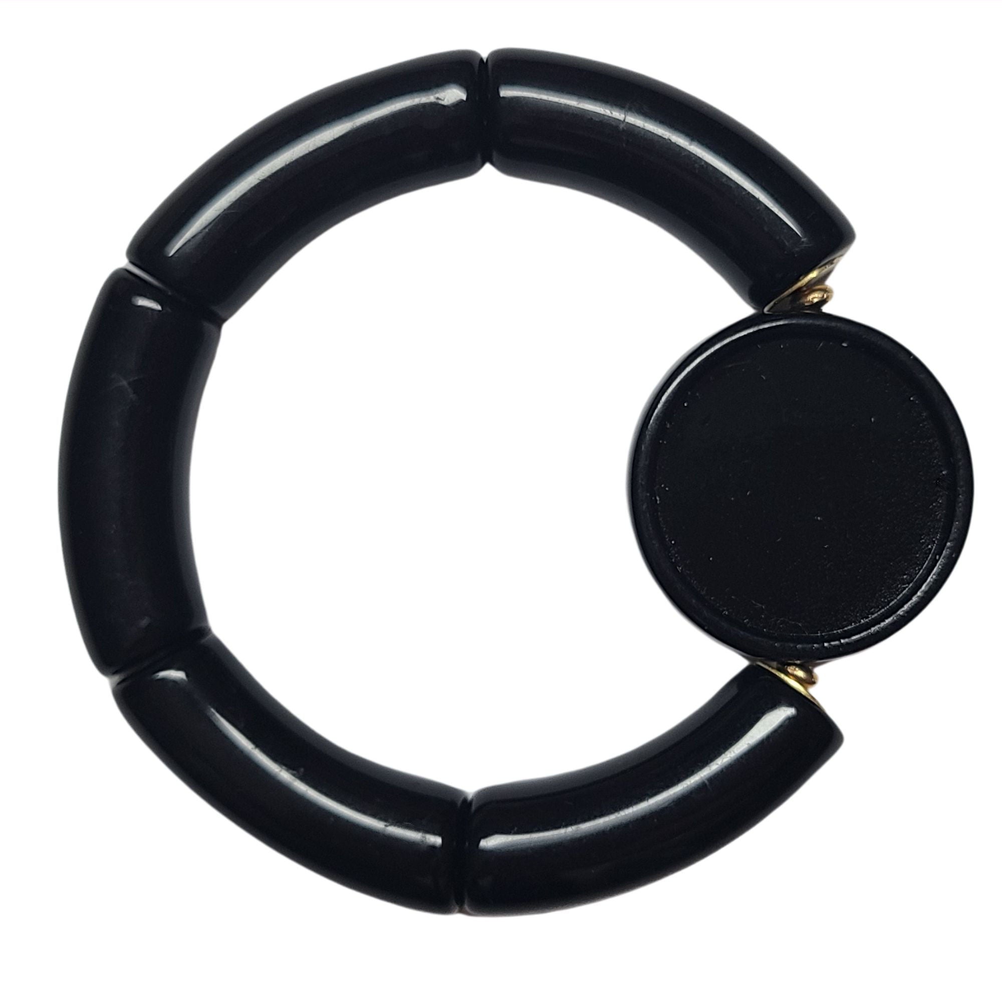 ARTSHOP Apprêts support cabochon noir 25 mm x1 pièce