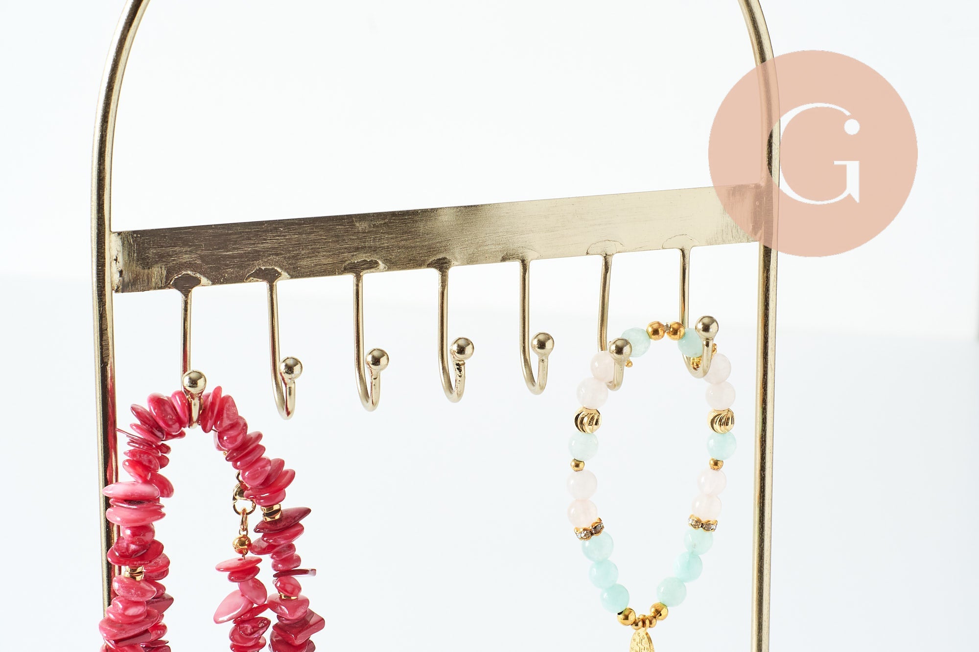 Gingerlily Rangement G9796 présentoir boucles laiton marbre