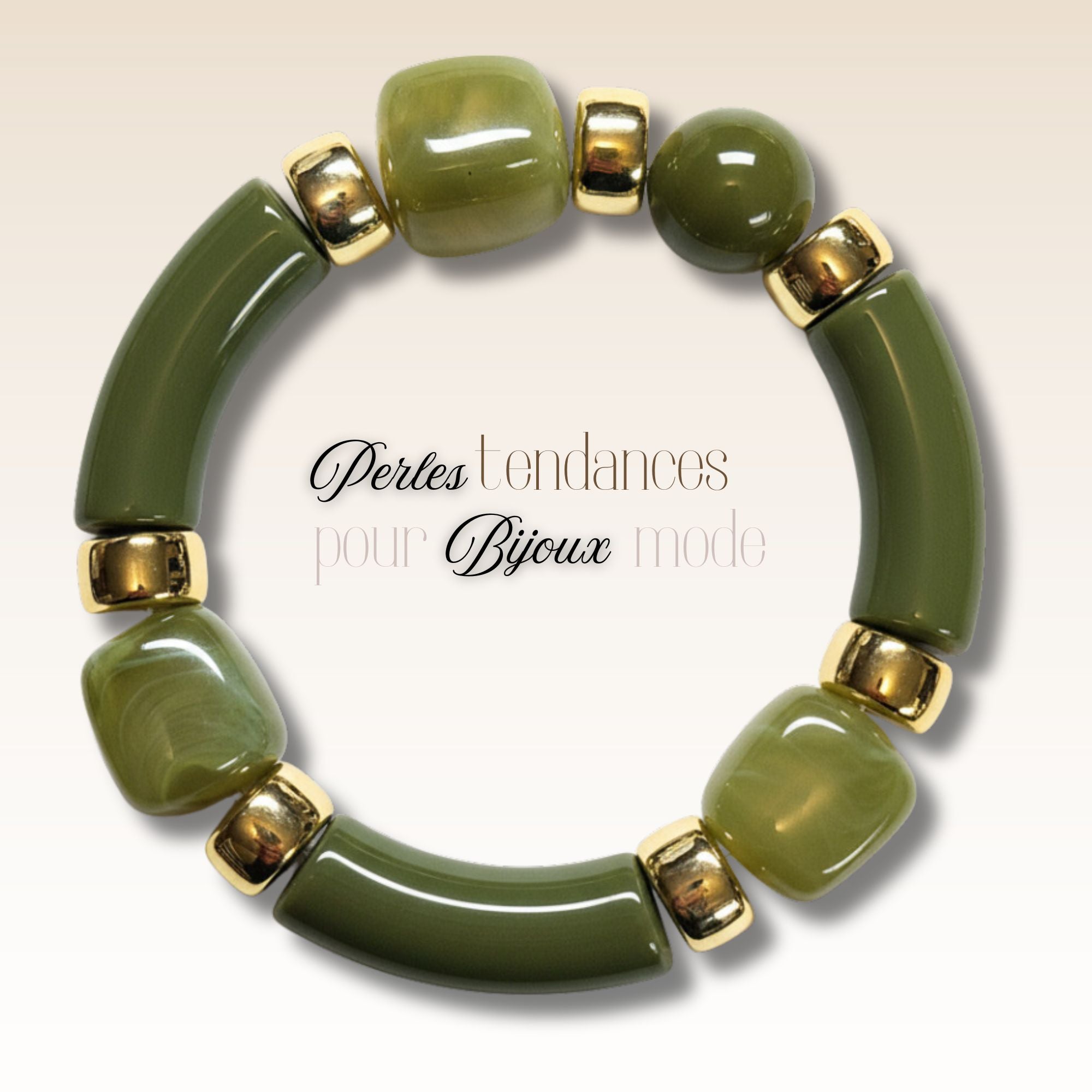 ARTSHOP Boules 16MM perle vert militaire foncé x1