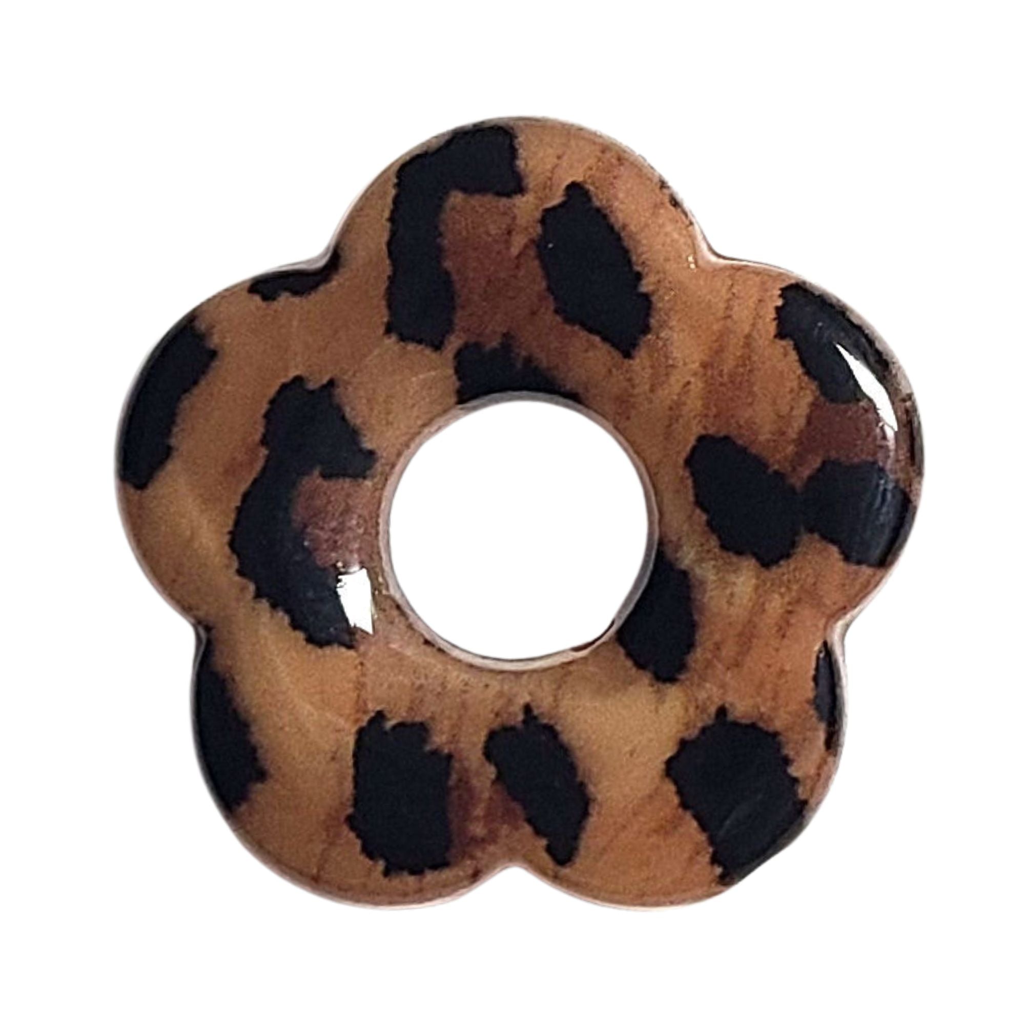 ARTSHOP Flower power fleur capucine 27mm melon léopard