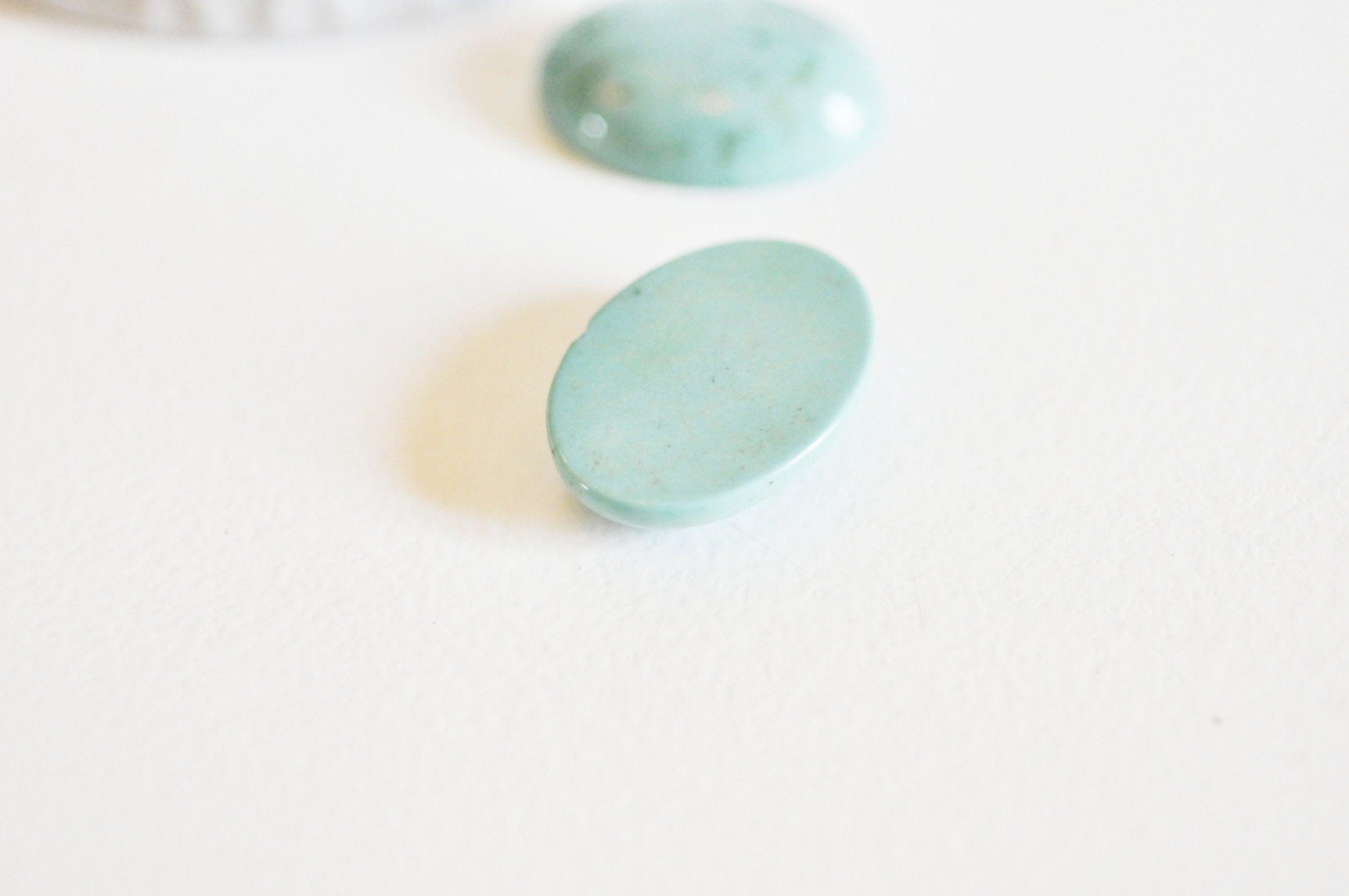 Gingerlily cabochon ovale turquoise verte 25x18mm x1