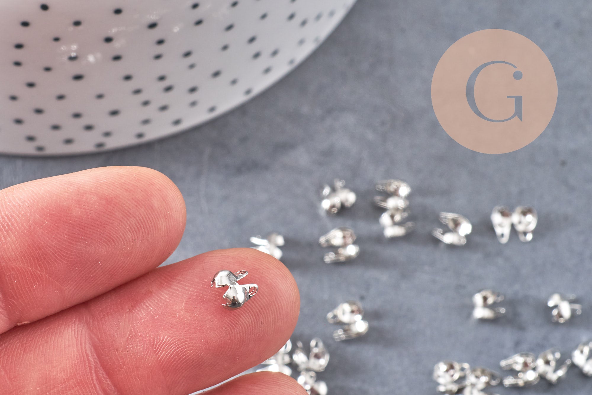 Gingerlily Apprêts Cache-noeud chaîne boule platine 3mm 1g