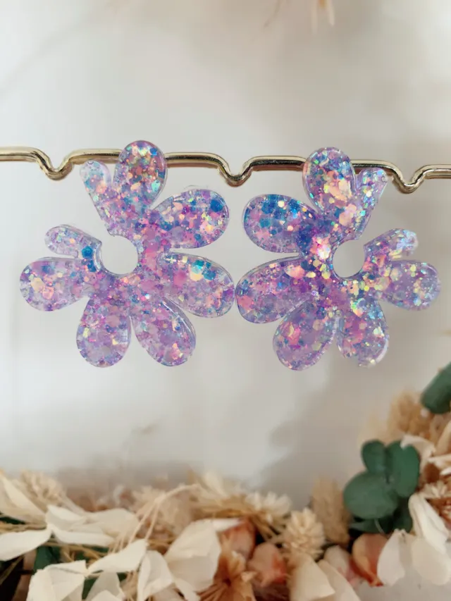 Little Hands Bijoux Marguerite boucles d'oreilles Lavender violet