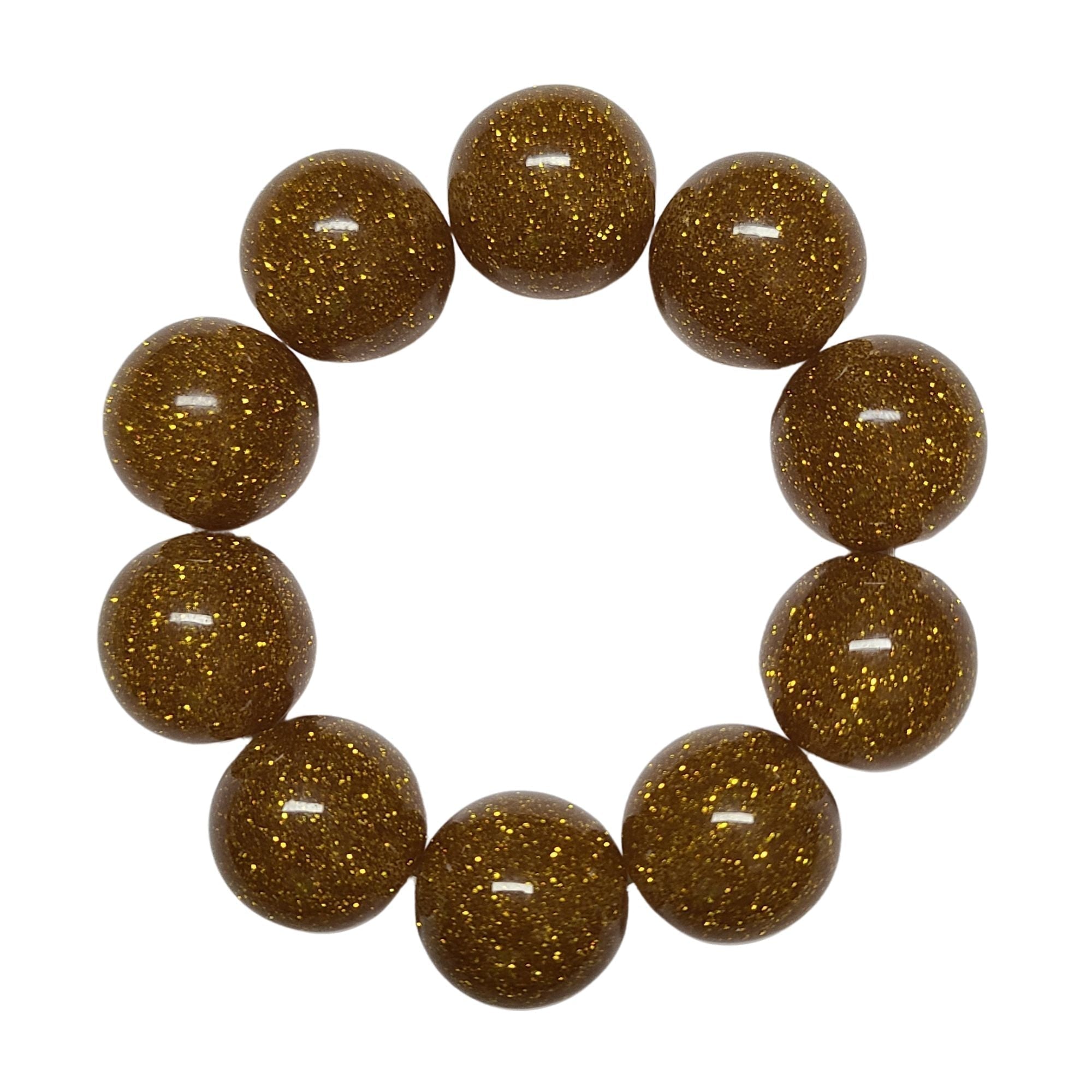 ARTSHOP Boules 20MM n°41 perle acrylique glitter argent x10