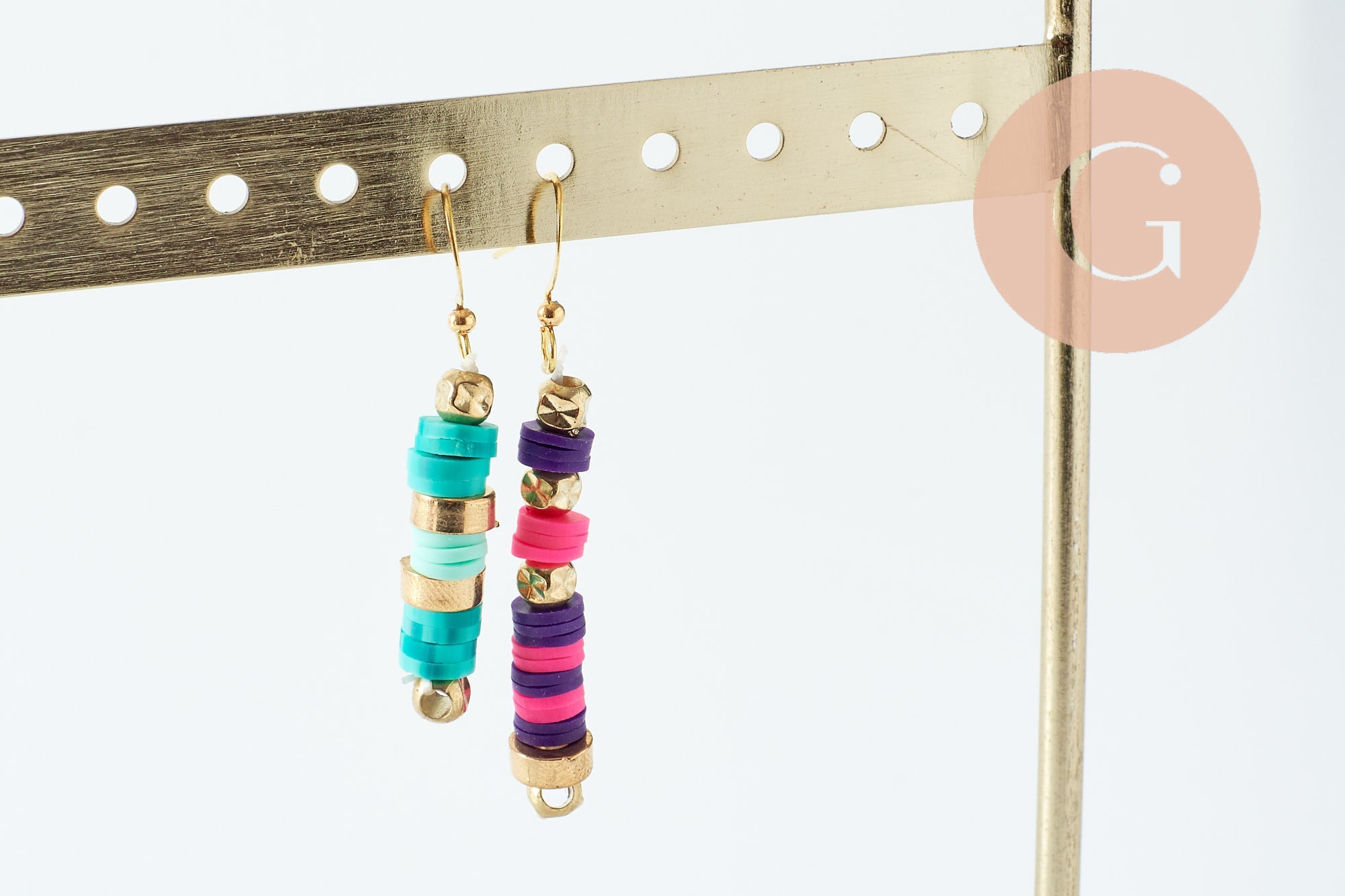Gingerlily Rangement G9796 présentoir boucles laiton marbre