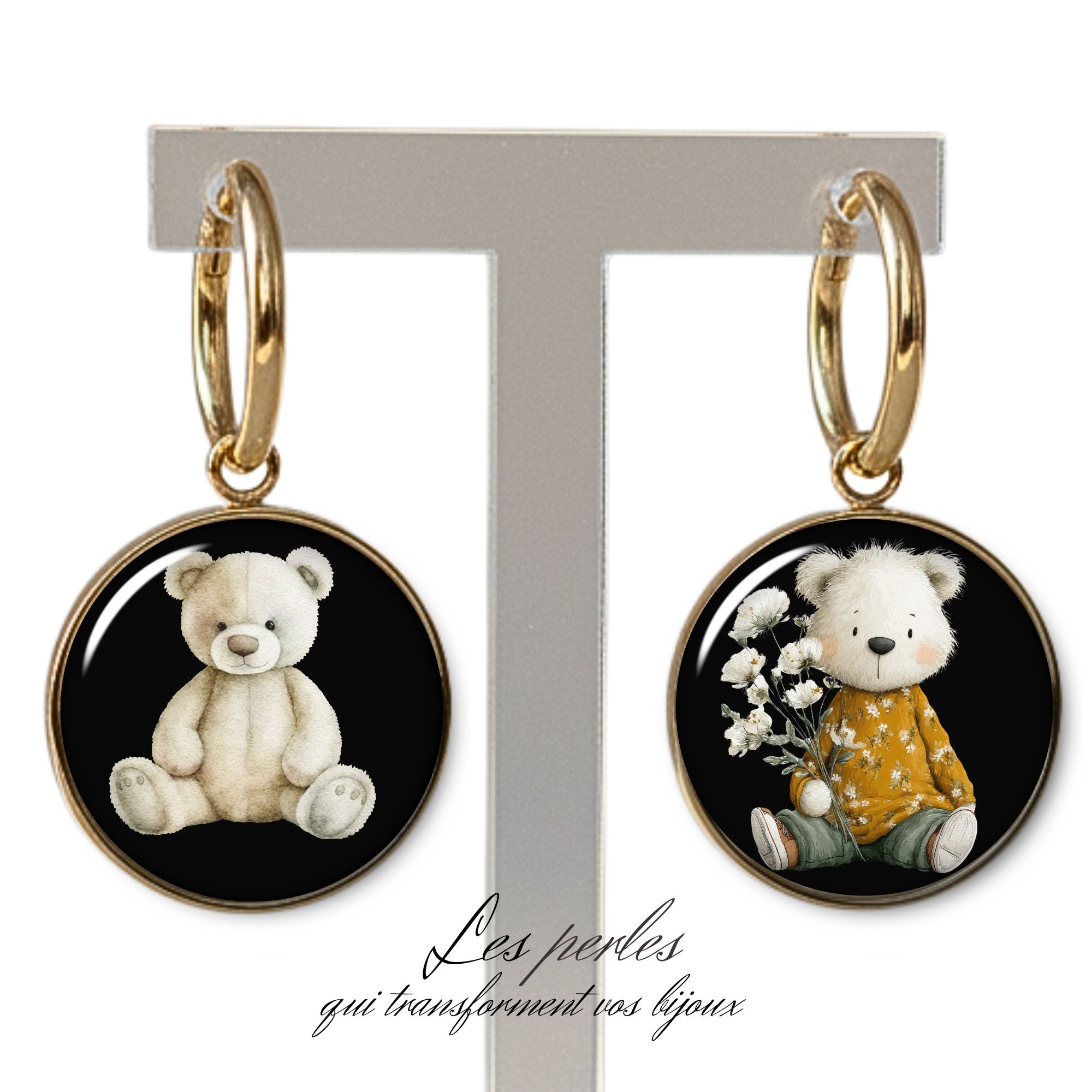 ARTSHOP Pendentifs 60 pendentif ours intemporel plaqué or x1