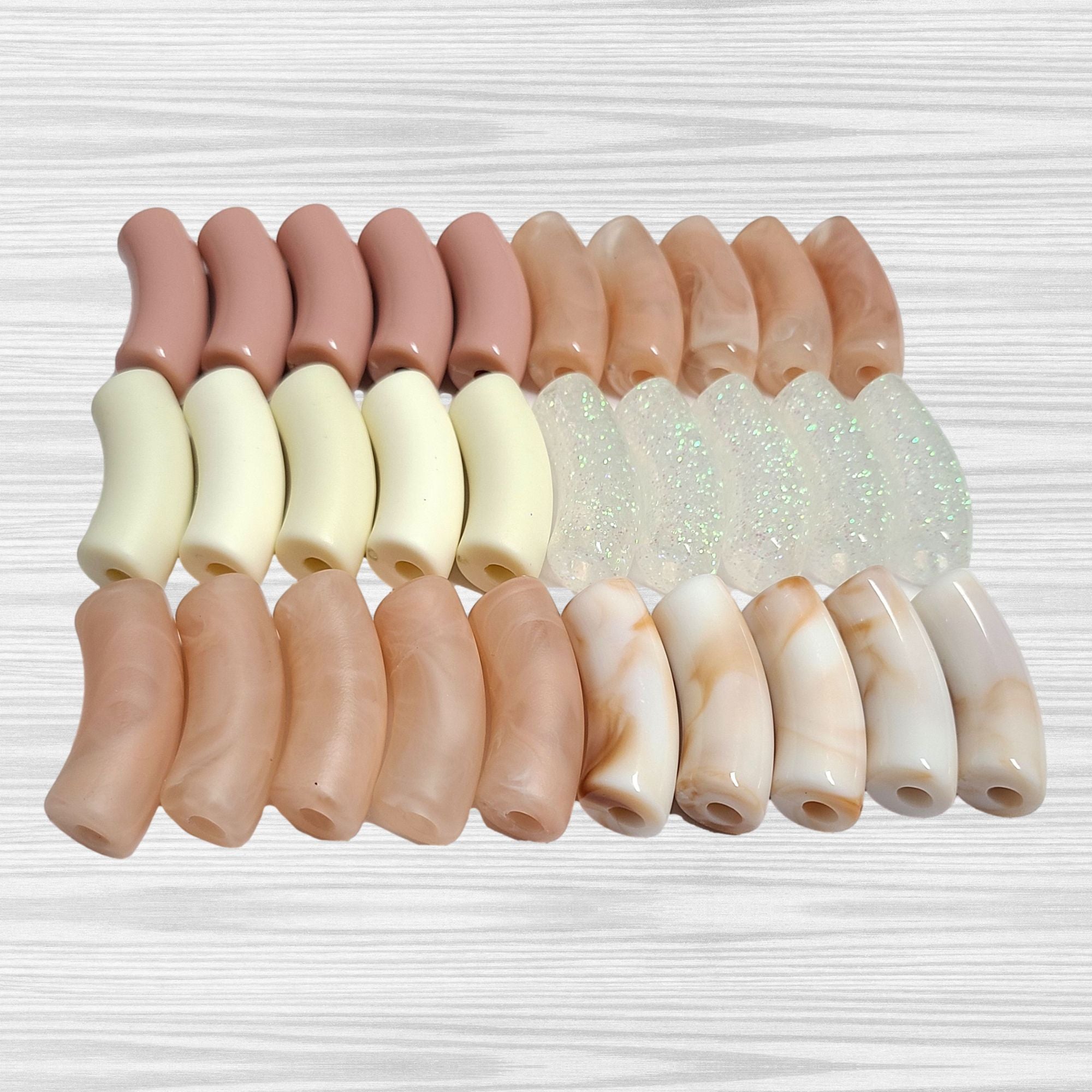 Artshop Camaieux 79 tubes incurvés blush 12 mm lot 30 rose
