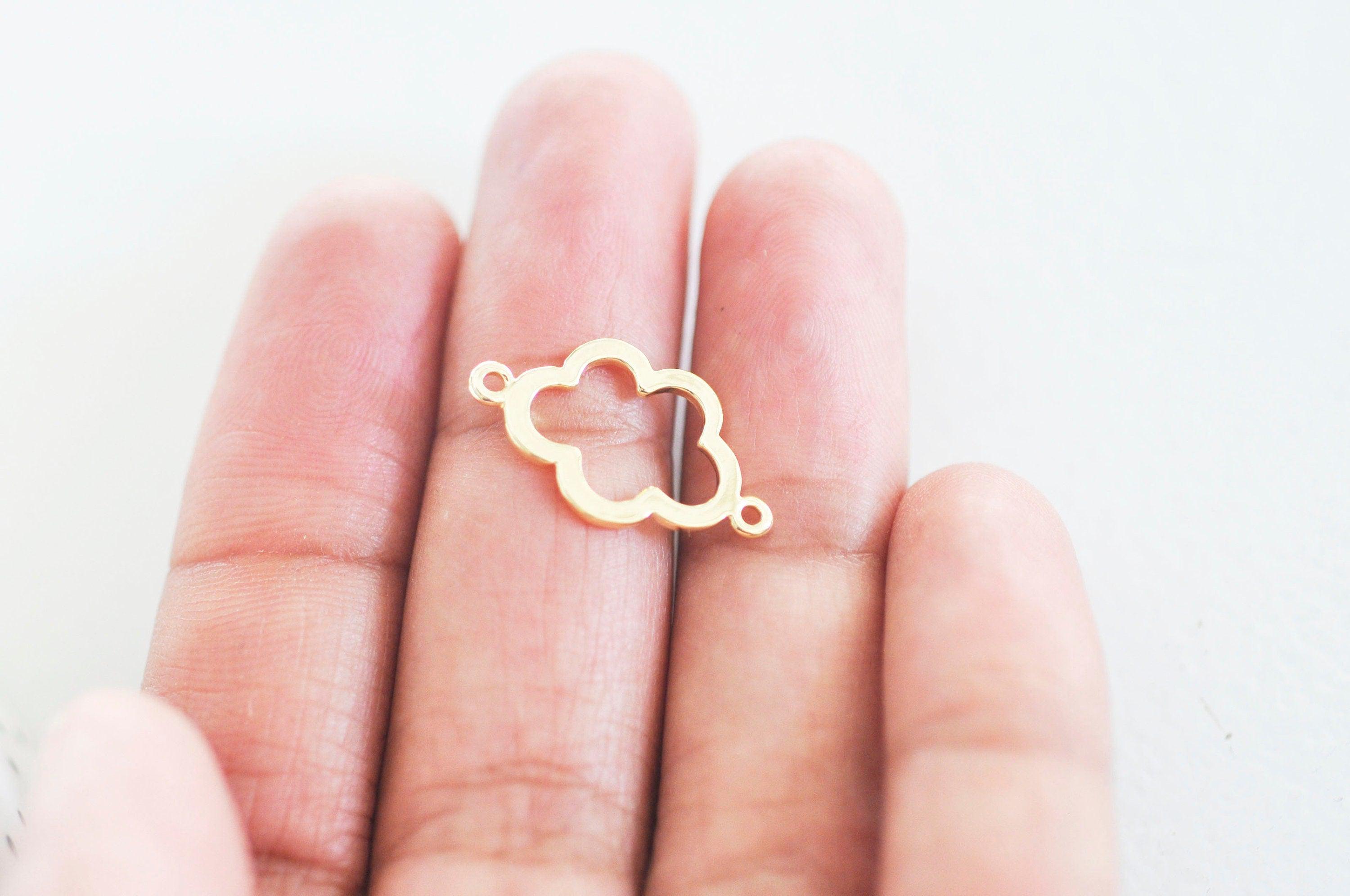 Gingerlily Pendentifs DIY Connecteur Nuage Doré 16K 16mm