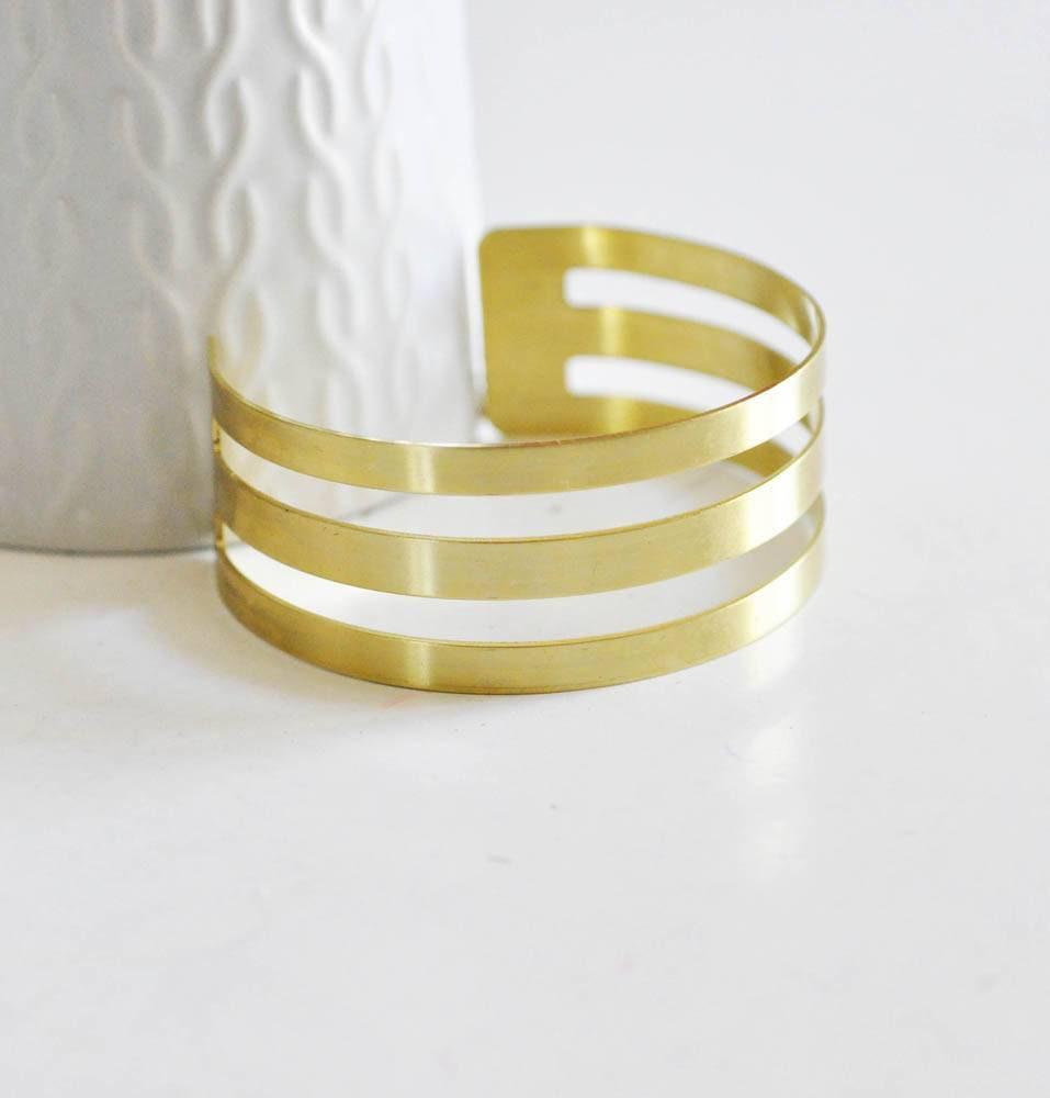 Gingerlily manchette G4878 support bracelet laiton brut 20mm