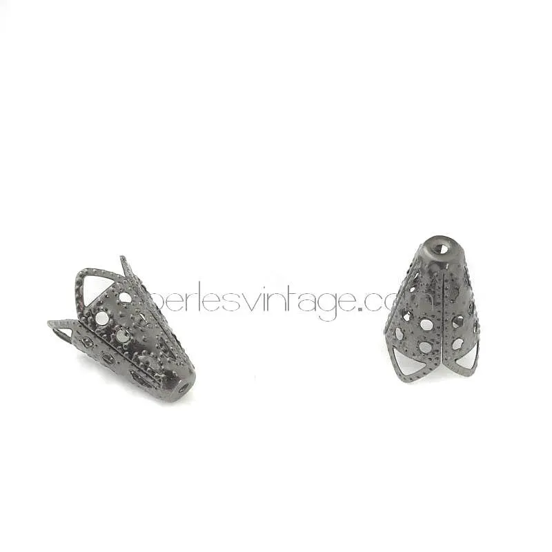 Gingerlily Perles G689 cônes noirs dentelle 1,6 cm x10