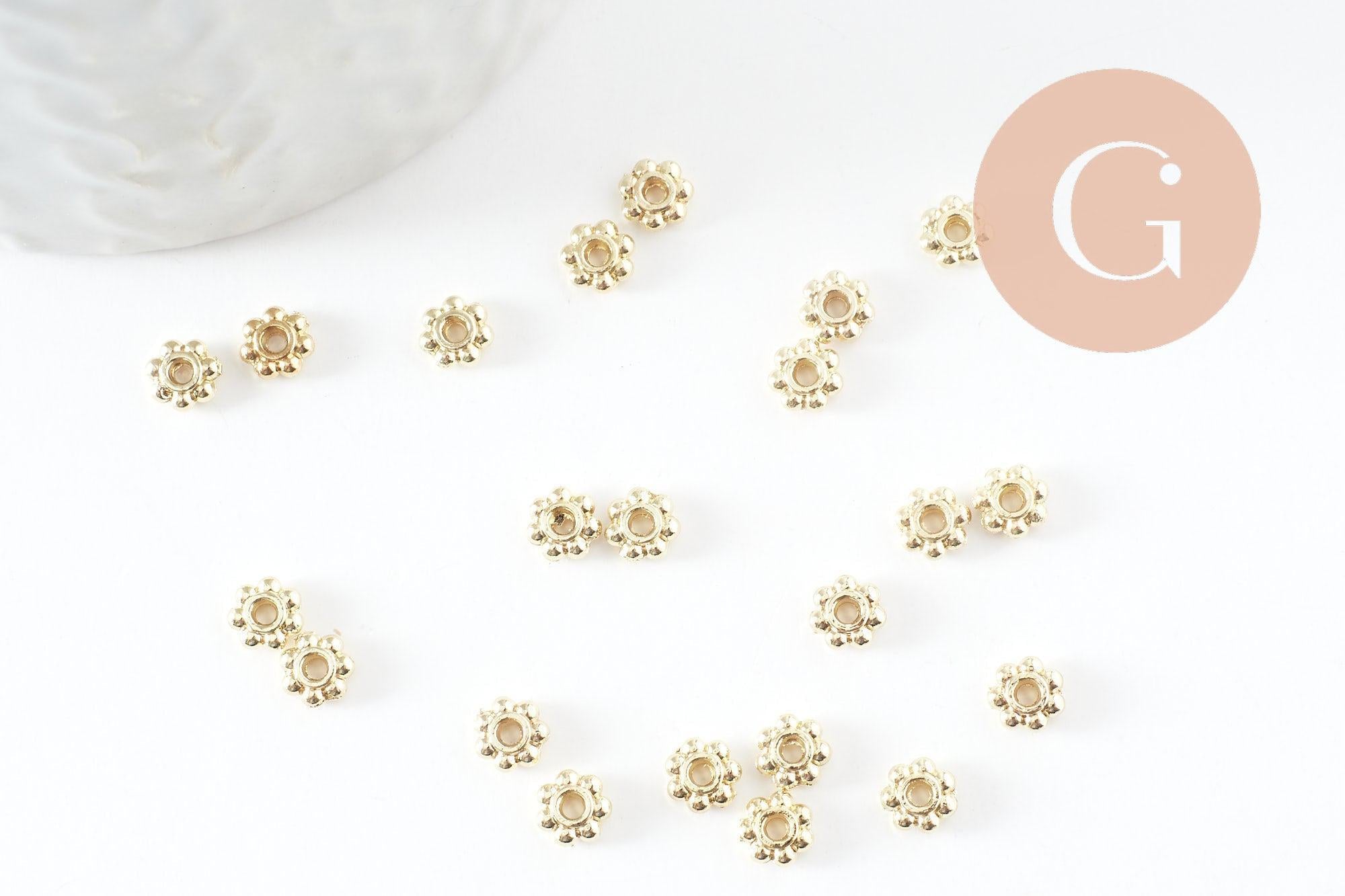 Gingerlily G9544 rondelle fleur zamac doré 4mm x20 séparateur