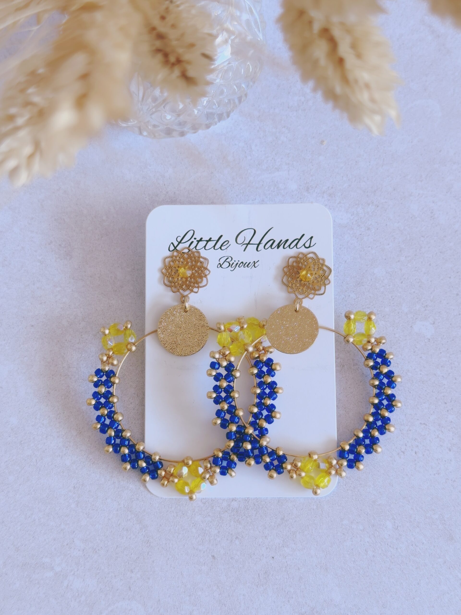 Little Hands Thaïs boucles Blue Lemon bleu jaune
