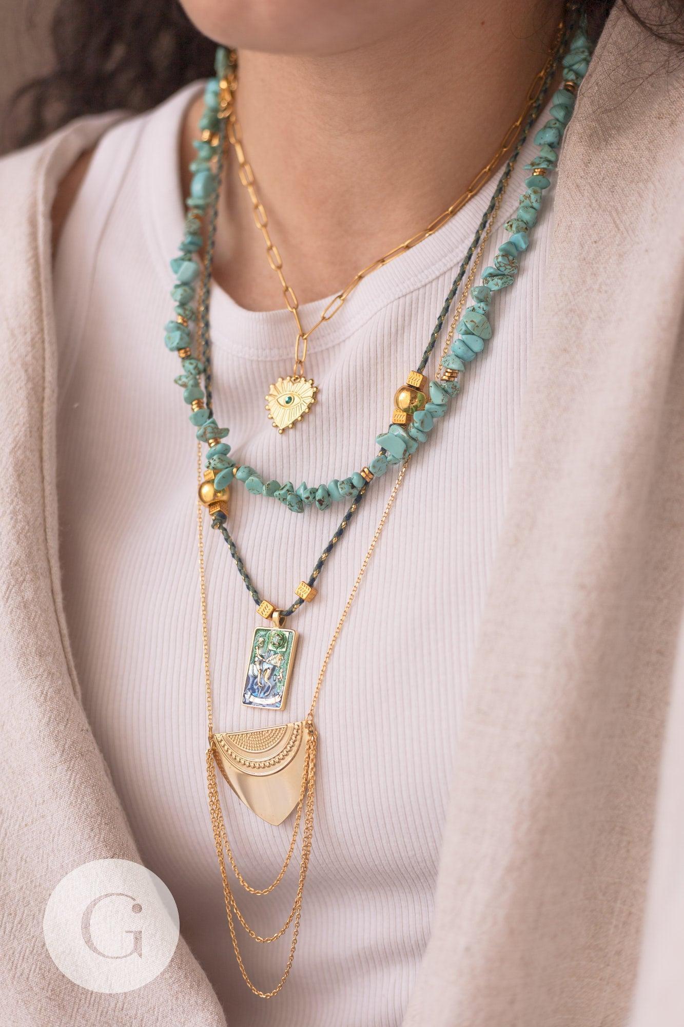 Gingerlily Kit collier G7429 lapis lazuli chips sans pinces