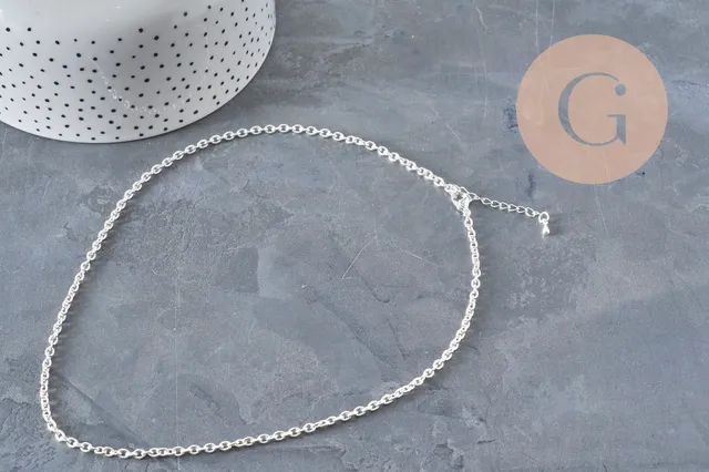 Gingerlily Chaîne forçat argenté 4mm 45,5cm l'unité