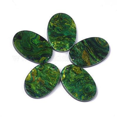 Gingerlily Pendentifs acétate résine vert 20mm x2 G6871
