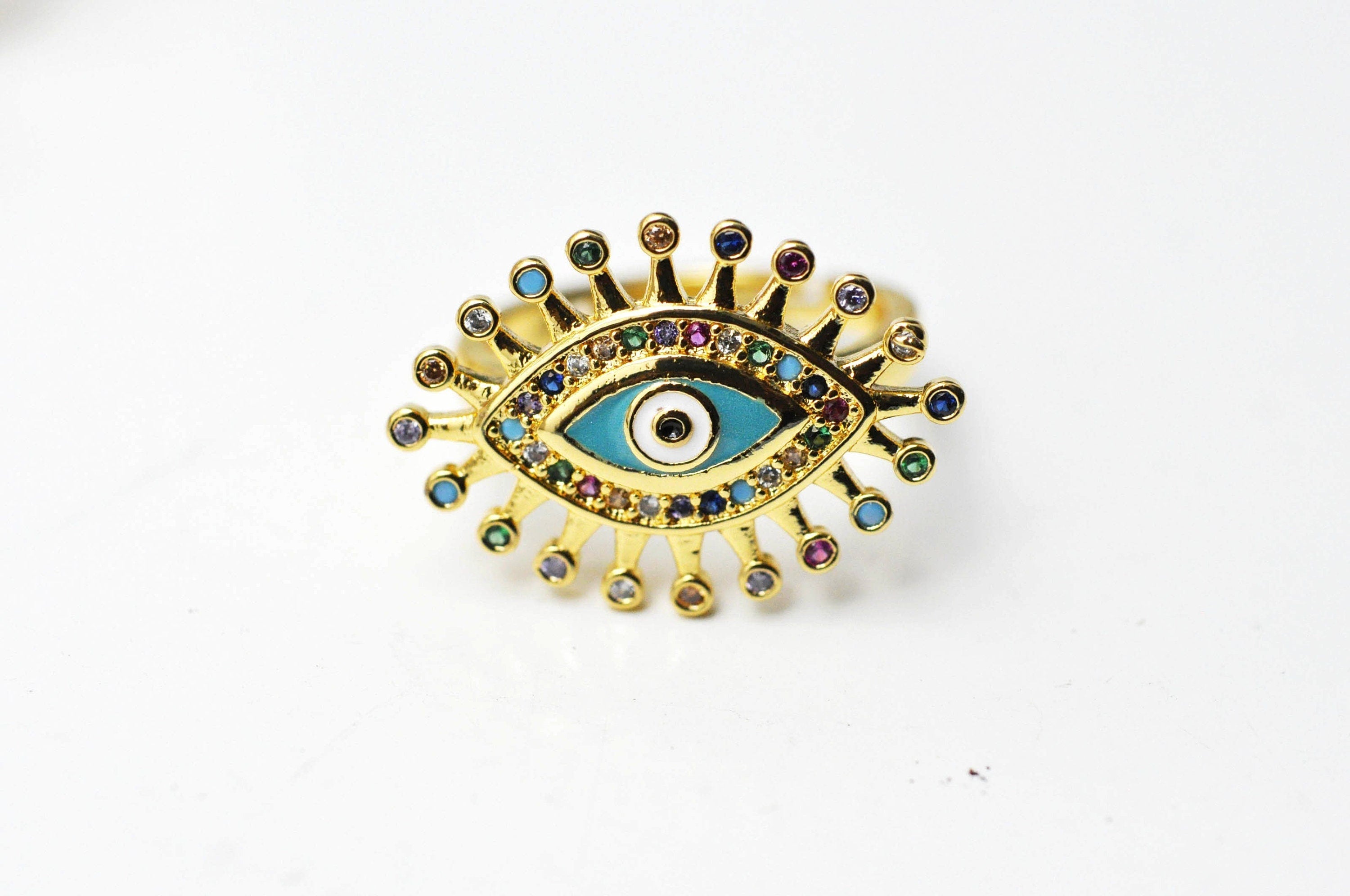 Gingerlily Apprêts G4244 bague réglable oeil noir