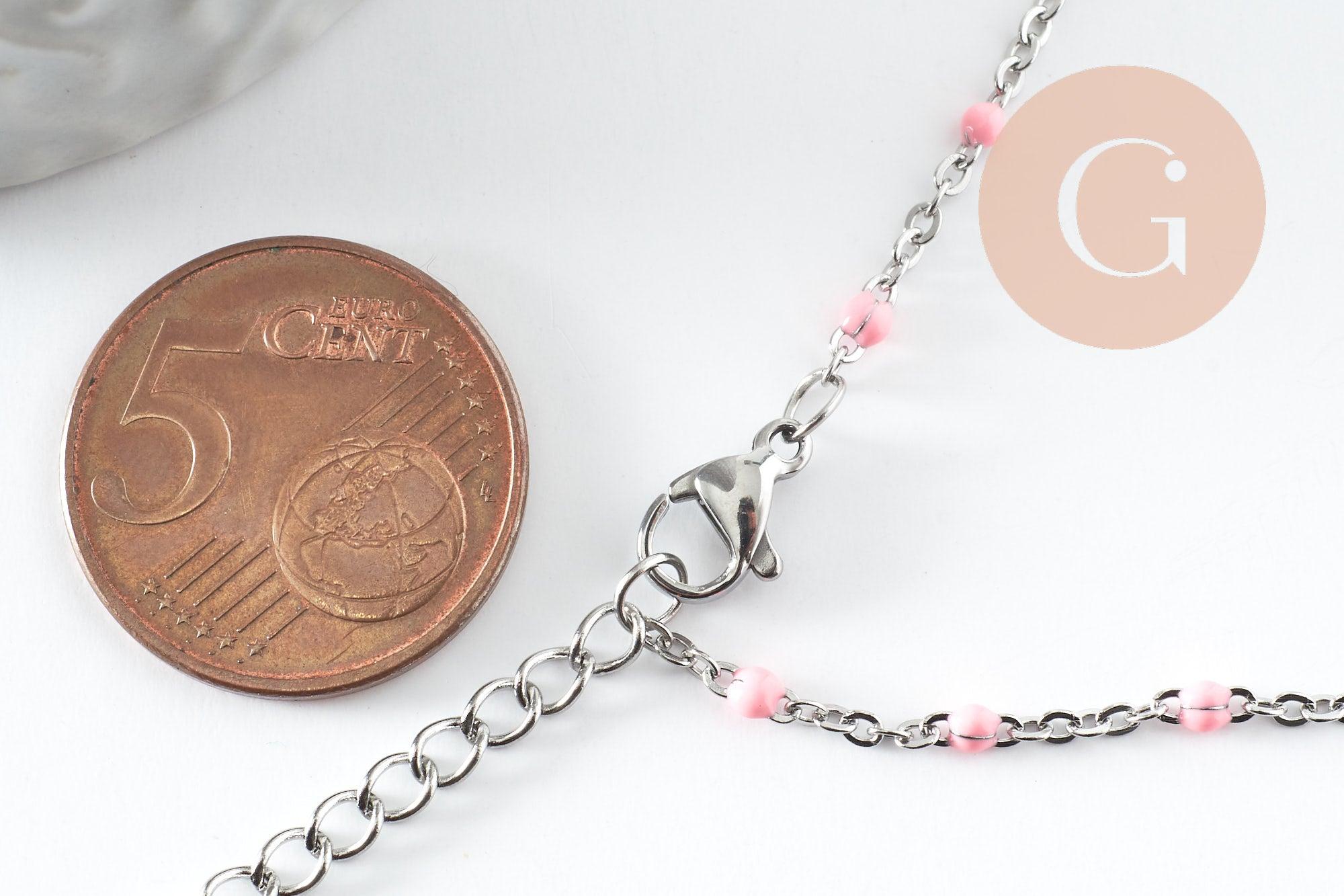 Gingerlily G9494 base bracelet résine platine 23cm noir