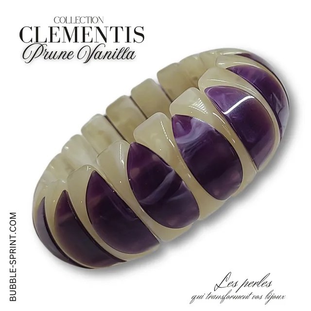 ARTSHOP Prune Vanilla Clémentis bracelet kit à faire 5,5 cm