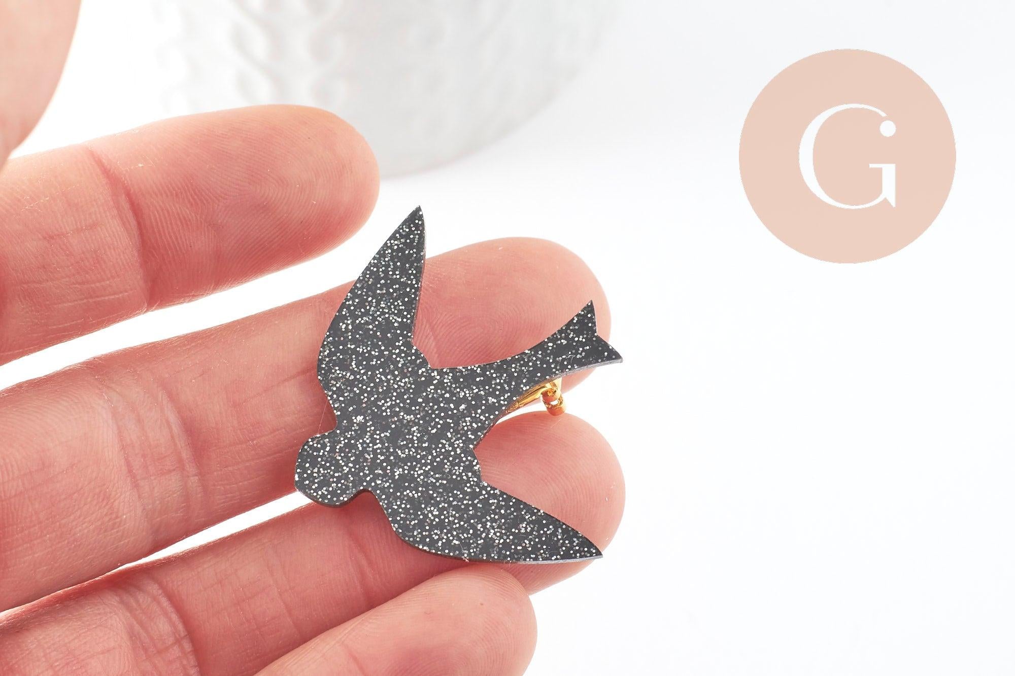 Gingerlily Kit Broche Hirondelle Acrylique x1 Création Facile