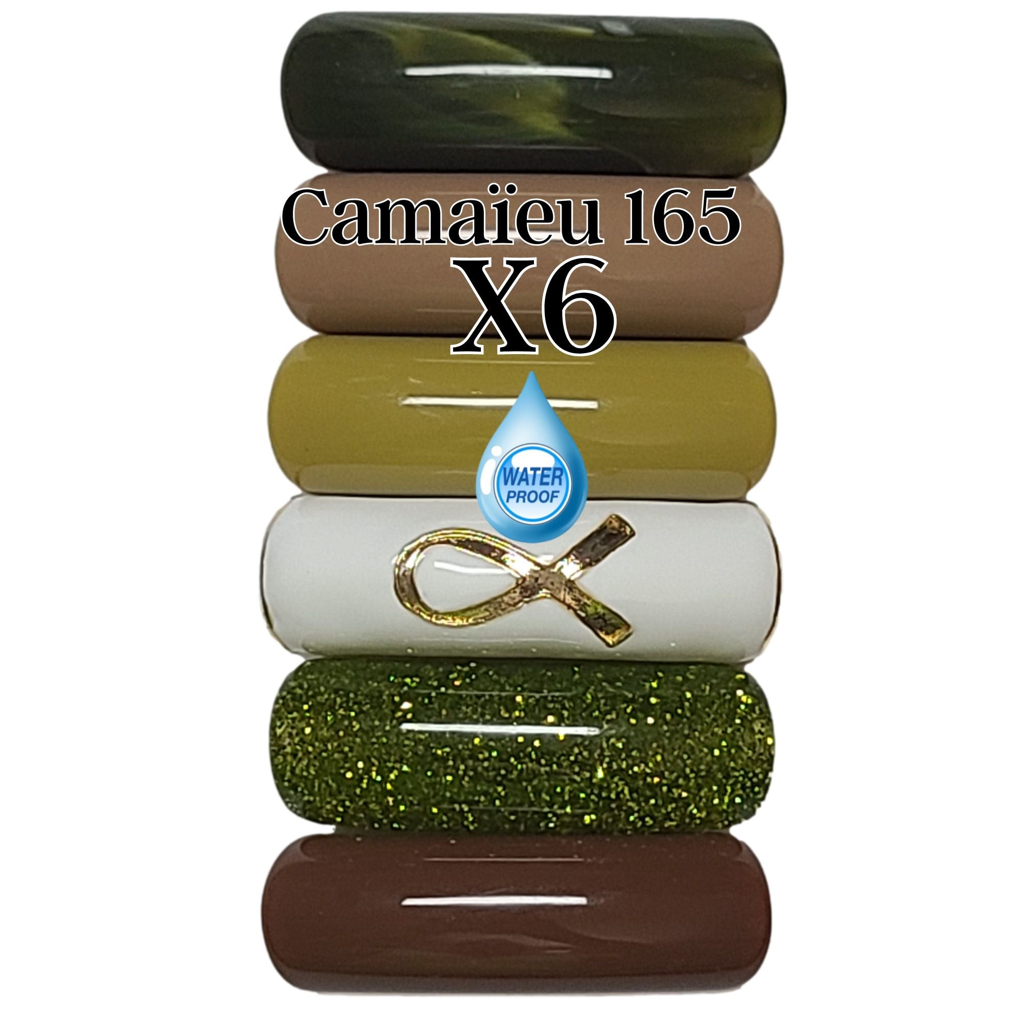 ARTSHOP Camaieux 165 lot 6 tubes incurvés ruban 12mm