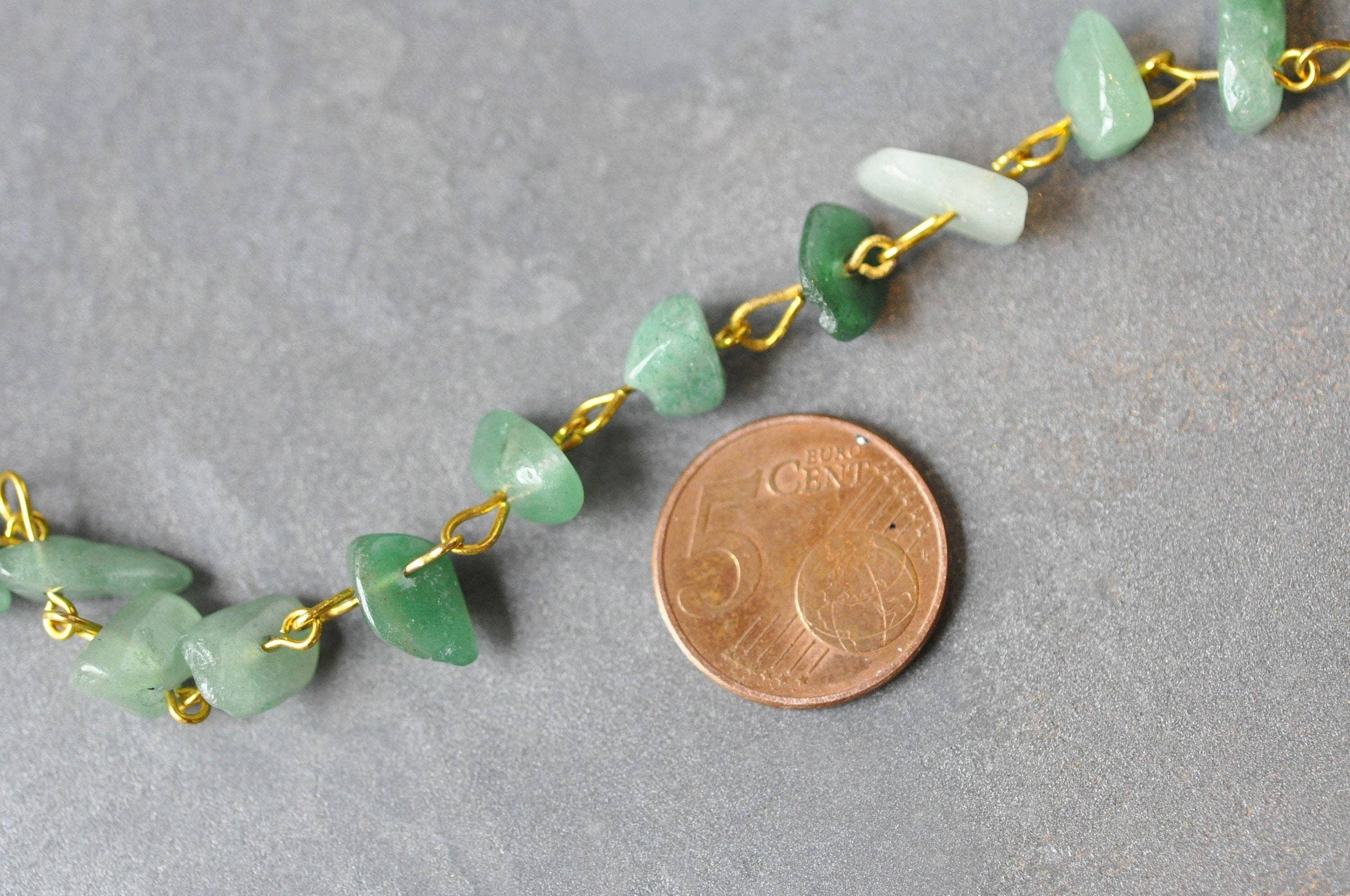 Gingerlily Chaînes Chaîne Dorée Aventurine 4.5mm 50cm