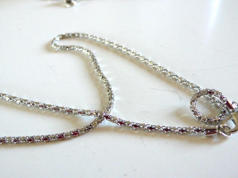 Gingerlily Chaîne acier G502 collier dentelle 40 cm