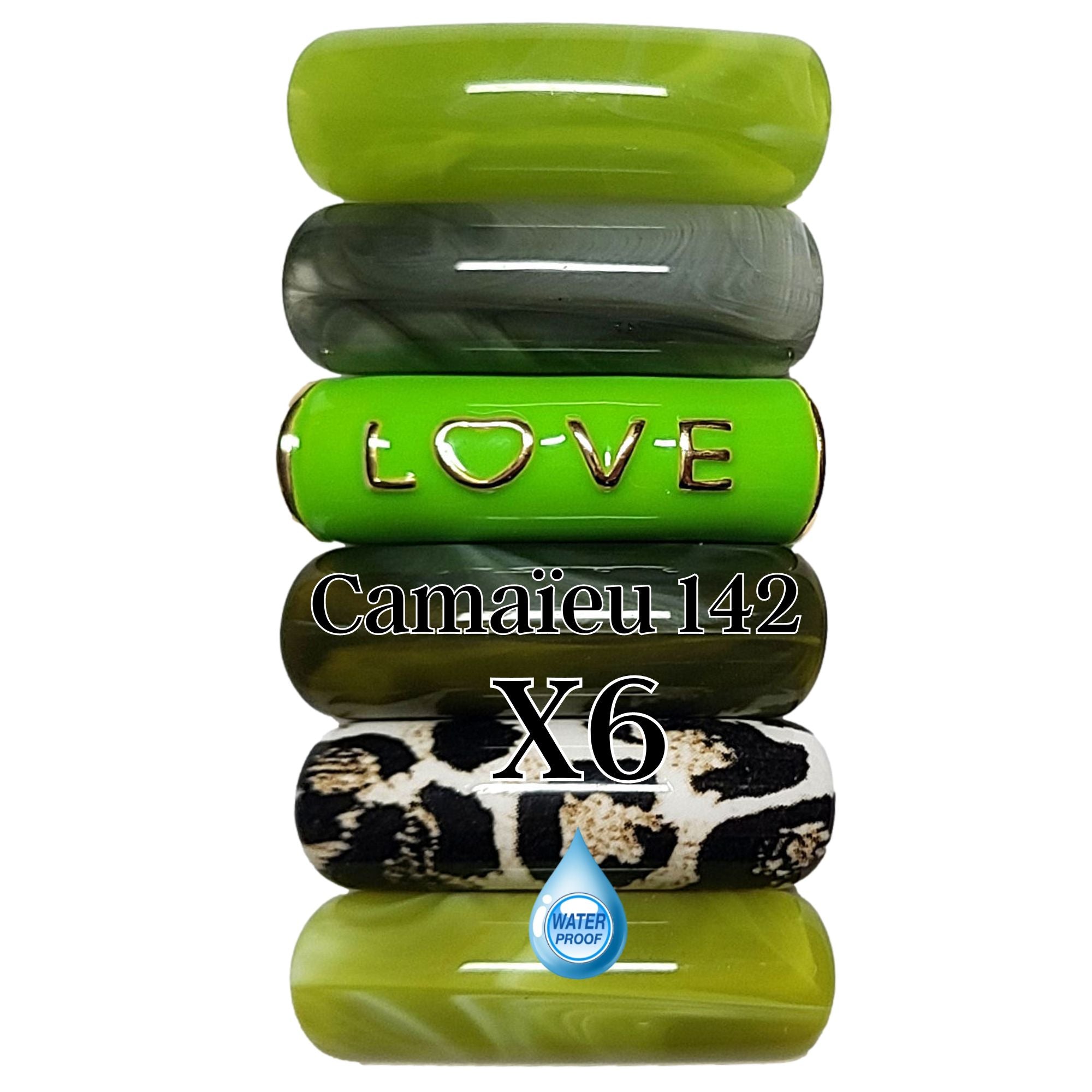 ARTSHOP Camaieu 142 Love lot 6 tubes incurves 12mm