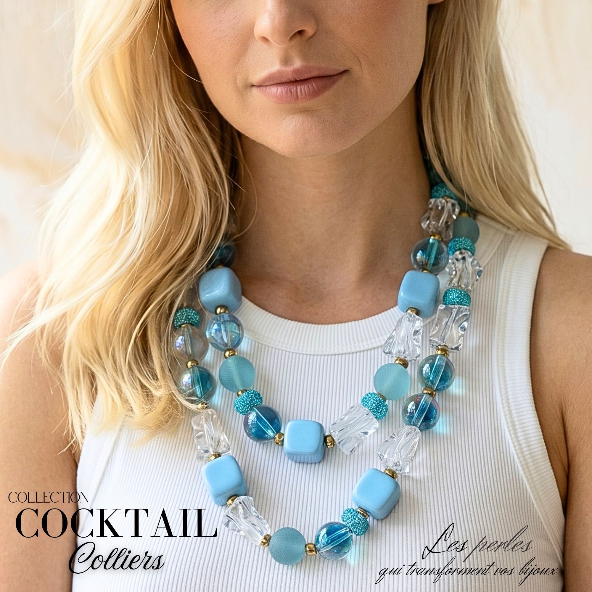 ARTSHOP Cocktail collier menthe glacial kit 52 cm