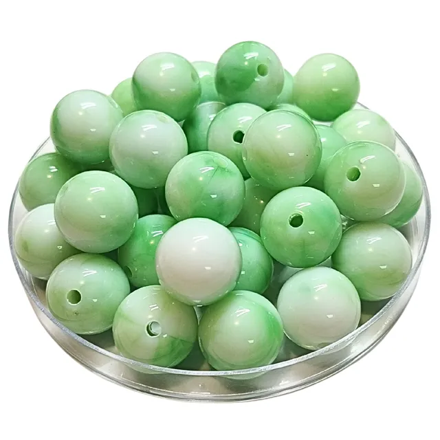 ARTSHOP 248 Jade boules acryliques 16 mm x15 marbré