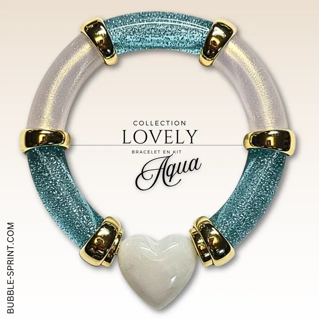 ARTSHOP Lovely kit bracelet aqua acrylique complet