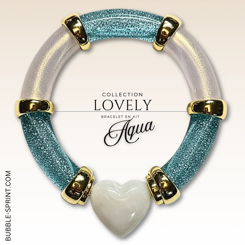 ARTSHOP Lovely kit bracelet aqua acrylique complet
