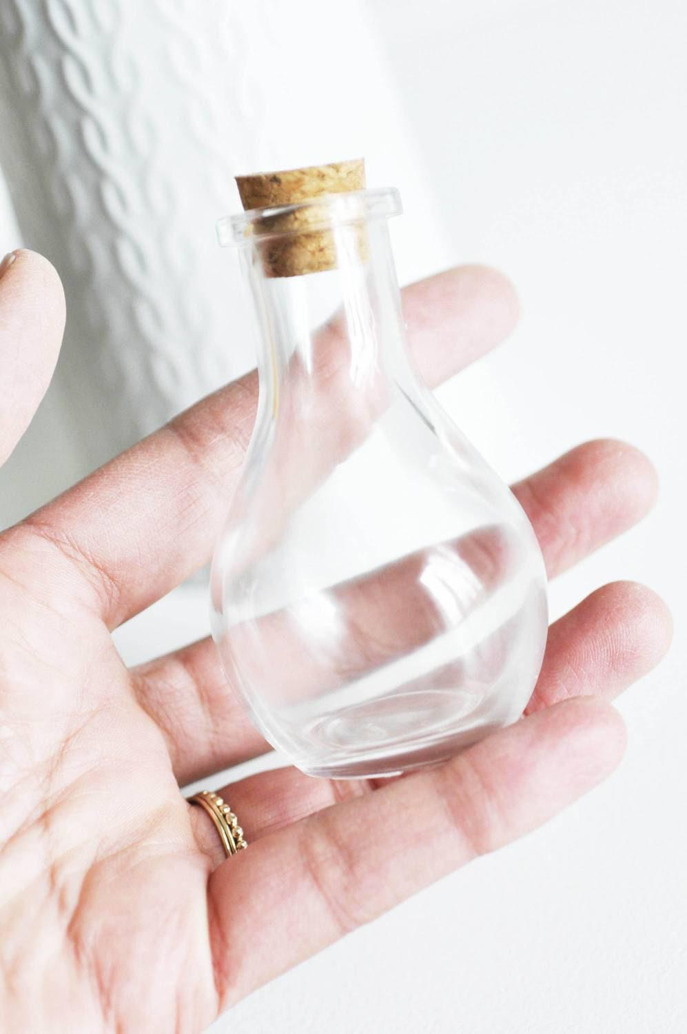 Gingerlily Accessoires Bouteille G0209 fiole verre liège 49x88mm
