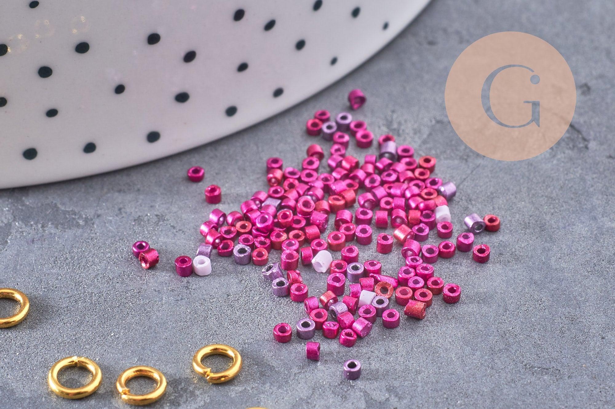 Gingerlily Kit G9191 perles rocaille tube verre mix violet