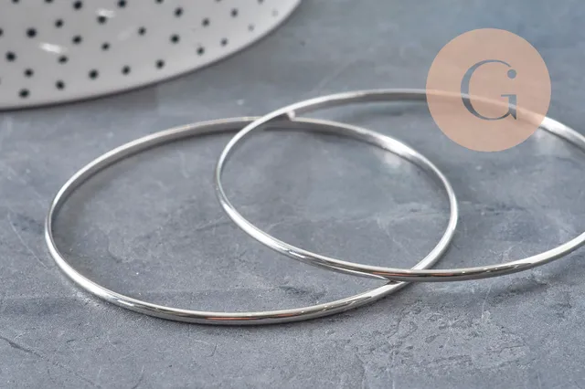 Gingerlily Accessoires DIY G11150 bracelet jonc lisse acier 65mm