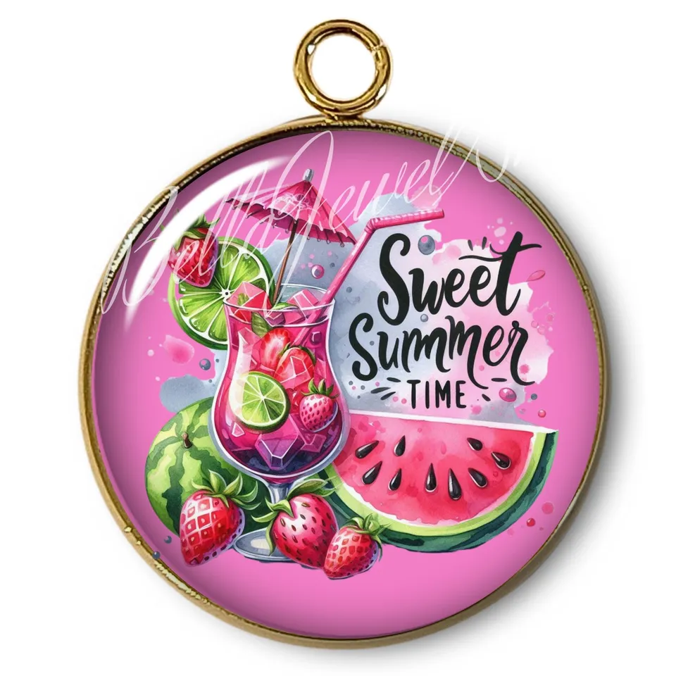 ARTSHOP Intemporel 116 Summer pendentif plaqué or x1 verre