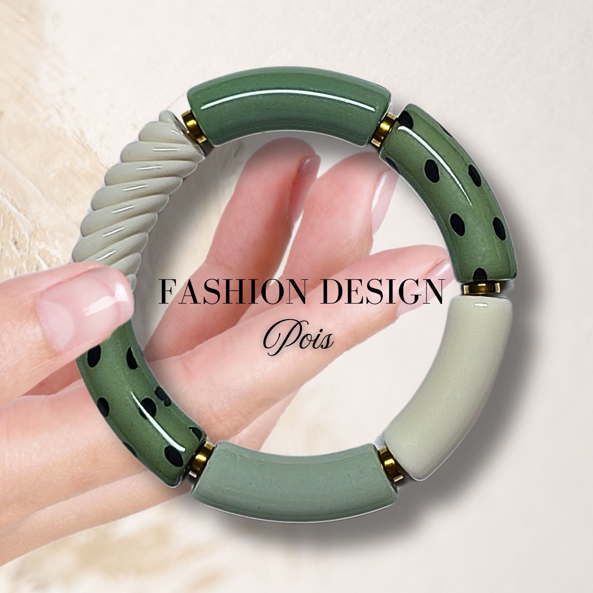ARTSHOP Tubes DESIGN 409 tube Pois Vert militaire 12mm x1