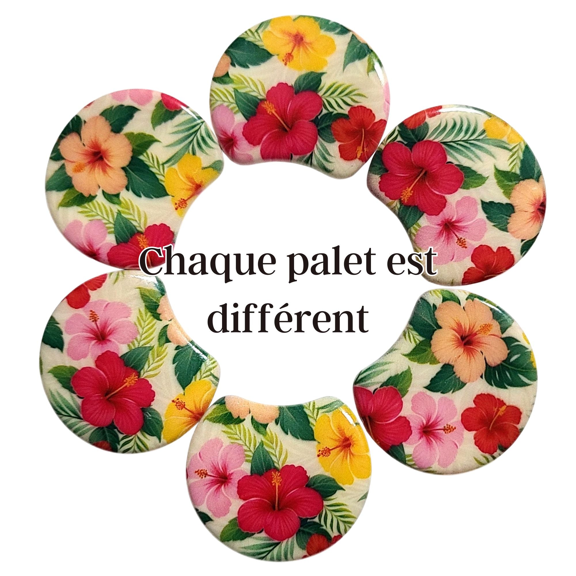 ARTSHOP Palets Lune Fleurs palet résine x1