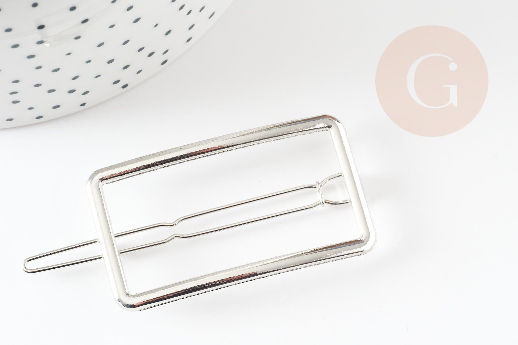Gingerlily Support barrette clip rectangle platine 55mm G9315