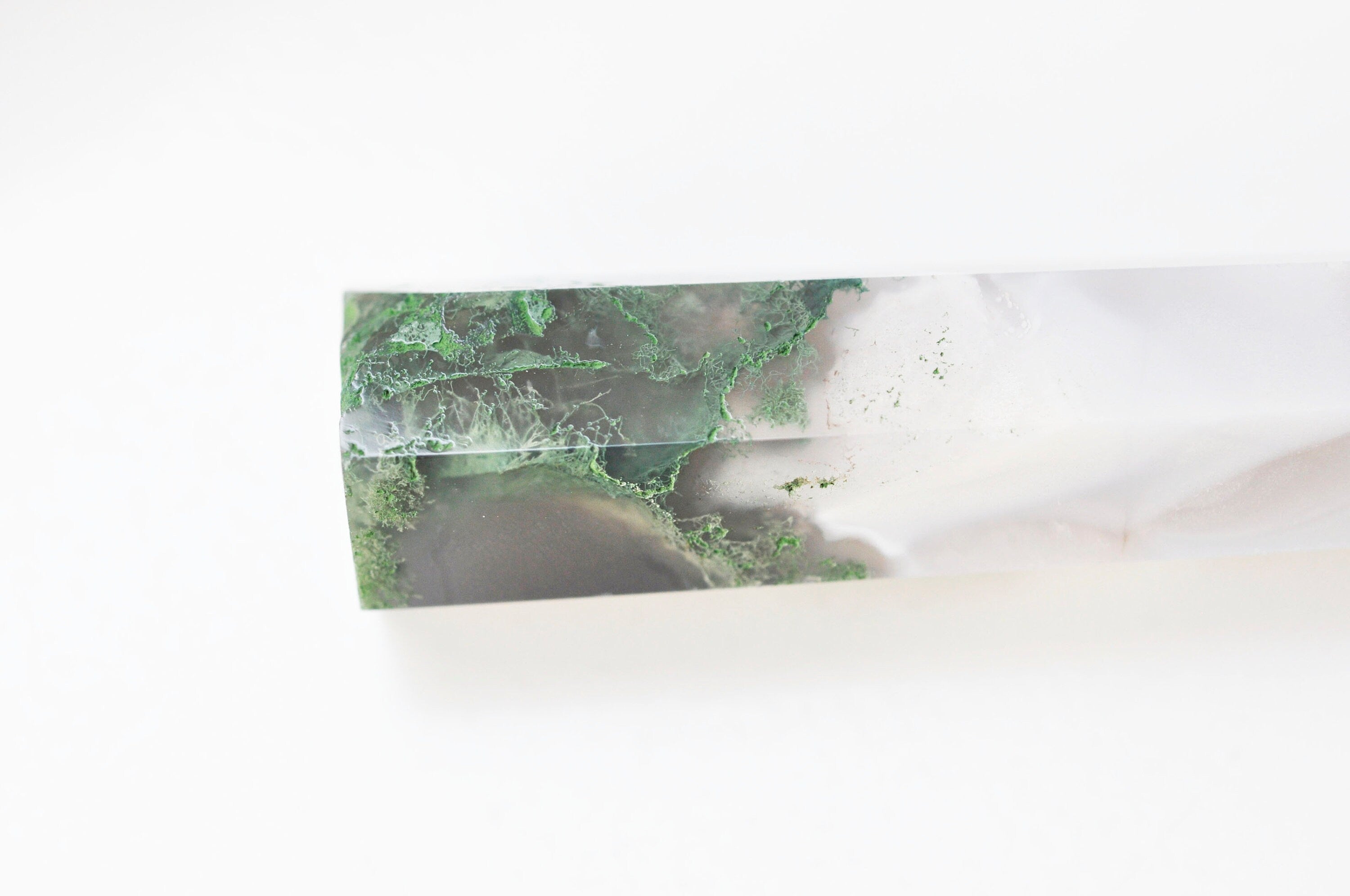 Gingerlily Pierres pointe agate mousse verte G5024 la pièce
