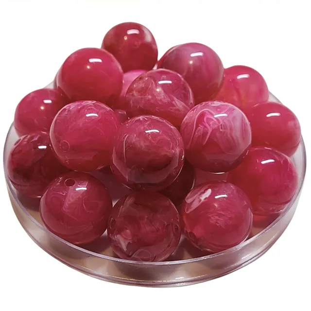 ARTSHOP Boules 20MM 366 perle fuchsia marbré x1