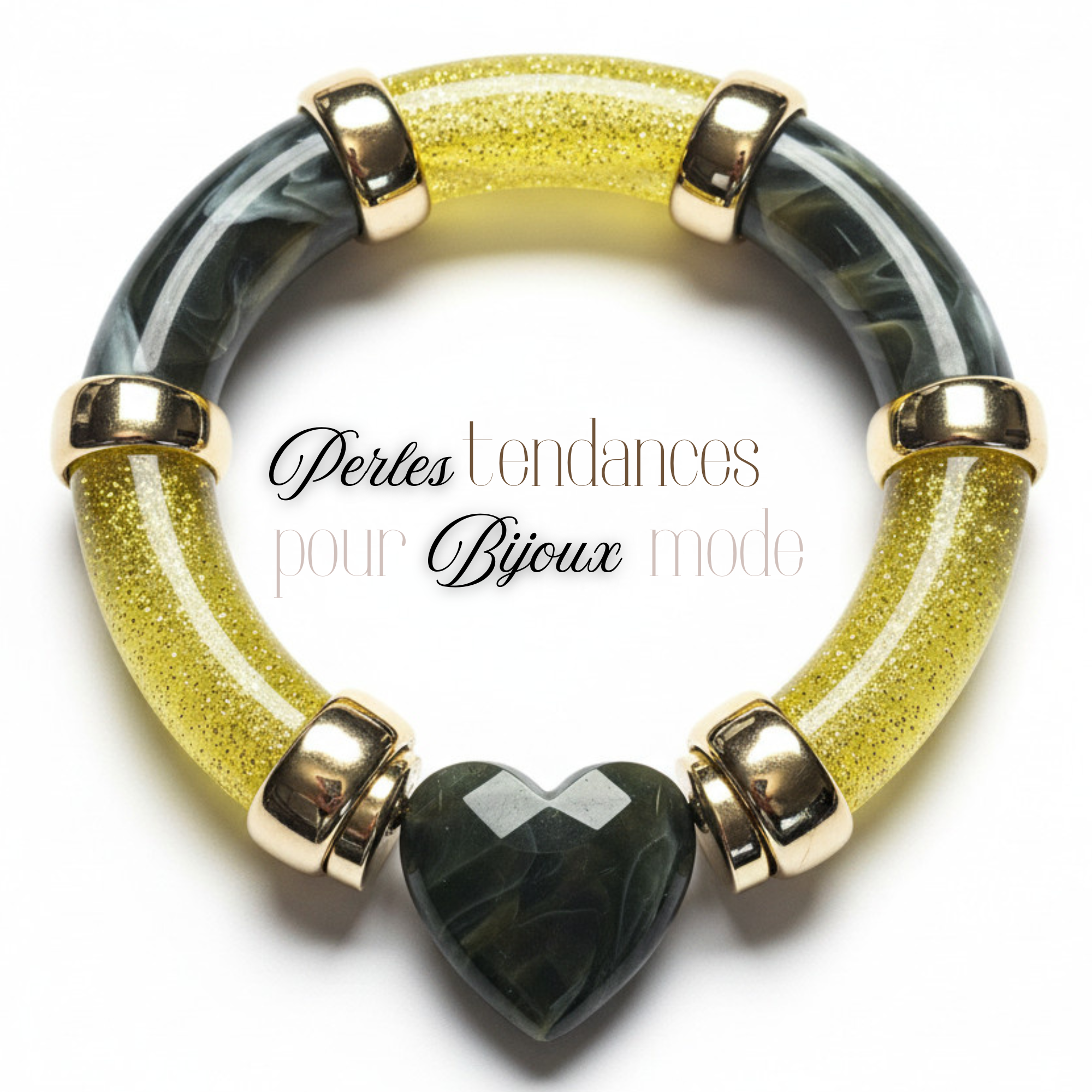 ARTSHOP Bijoux en KITS bracelet LOVELY kit bracelet Limoncello acrylique