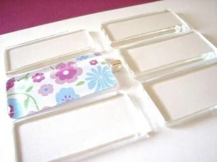 Gingerlily Cabochon verre G10522 rectangle 46mm x2