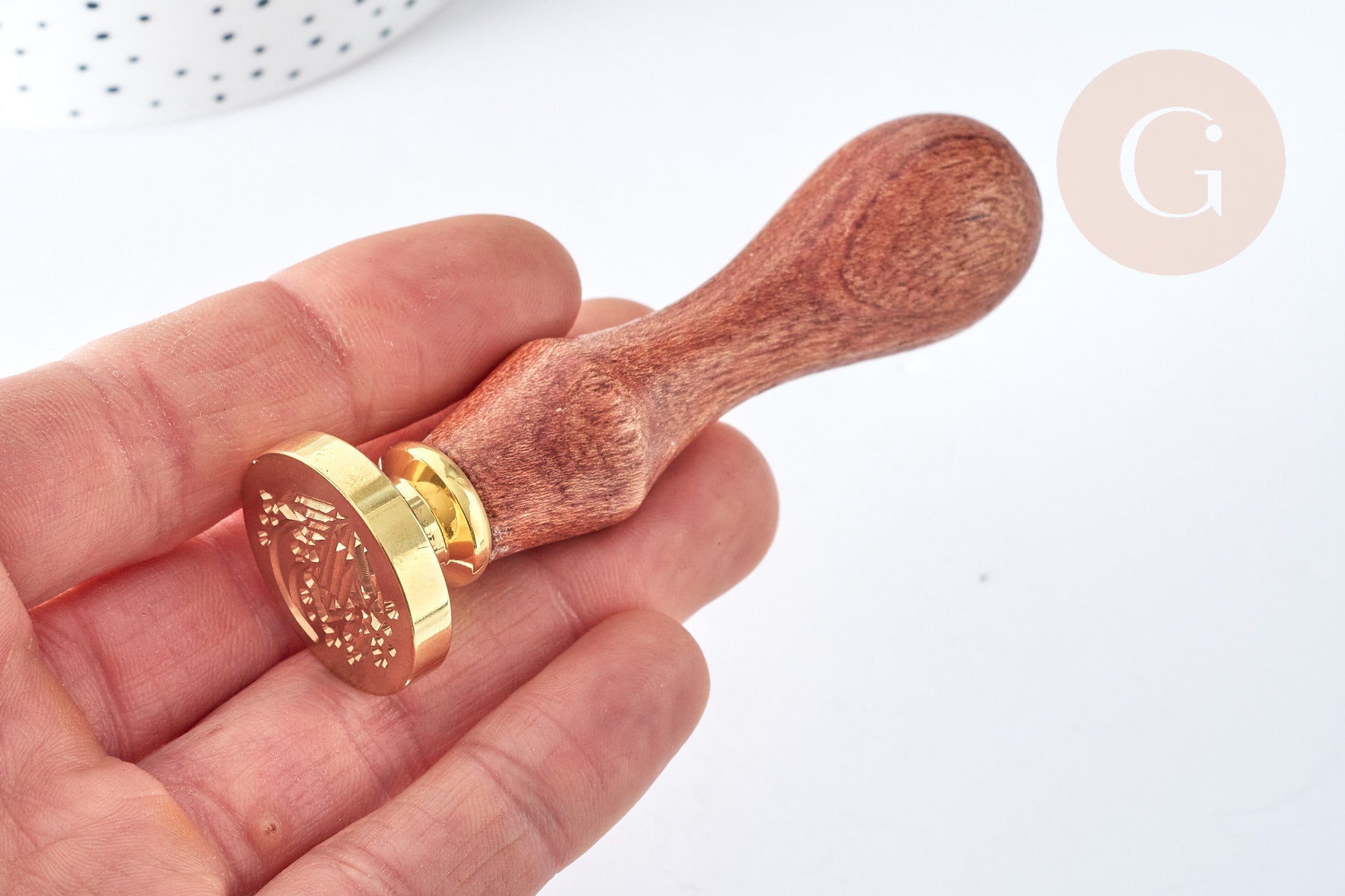 Gingerlily Sceau cristal et lune 25 mm x1