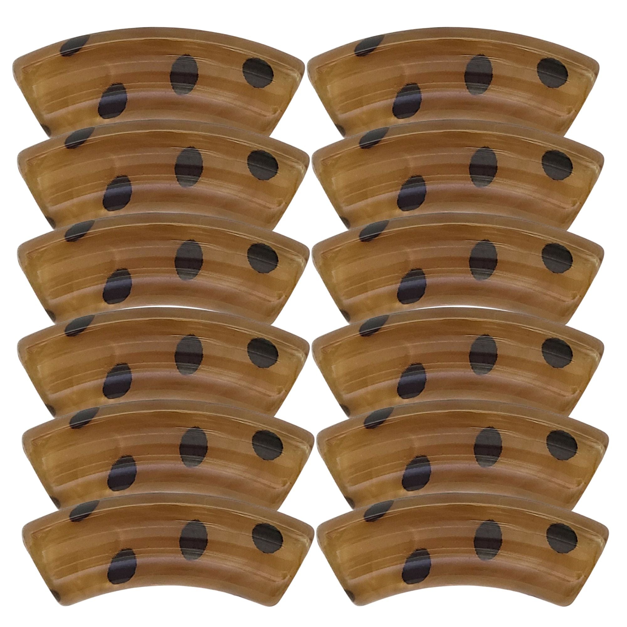 ARTSHOP Tubes DESIGN 413 perles pois terre d'ombre 12mm