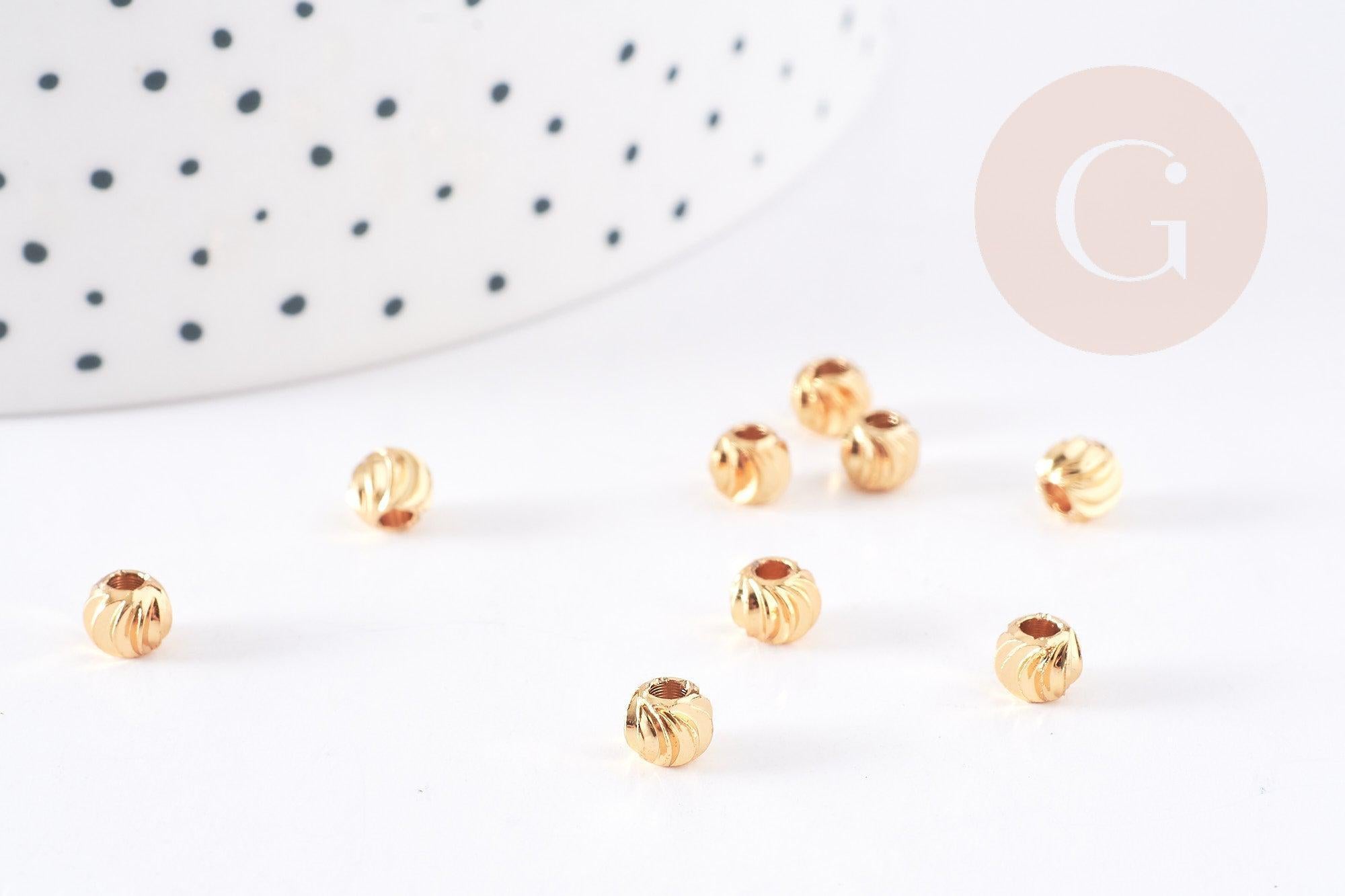 Gingerlily G9082 perles intercalaires laiton doré 5,5mm x10