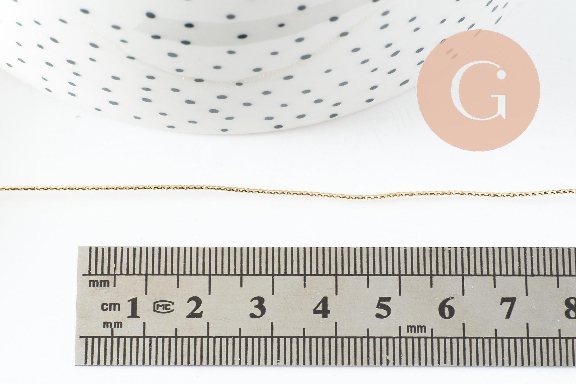 Gingerlily Fil laiton doré torsadé 0.8mm 1m bijoux DIY